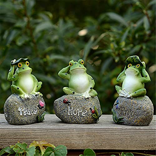 Salmon Outdoor Stone Garden Sculptures - Set of 3 Decorative Statues for Patio, Lawn & Yard Decor | Perfect for Garden Pathways, Flower Beds & Outdoor Sitting Areas