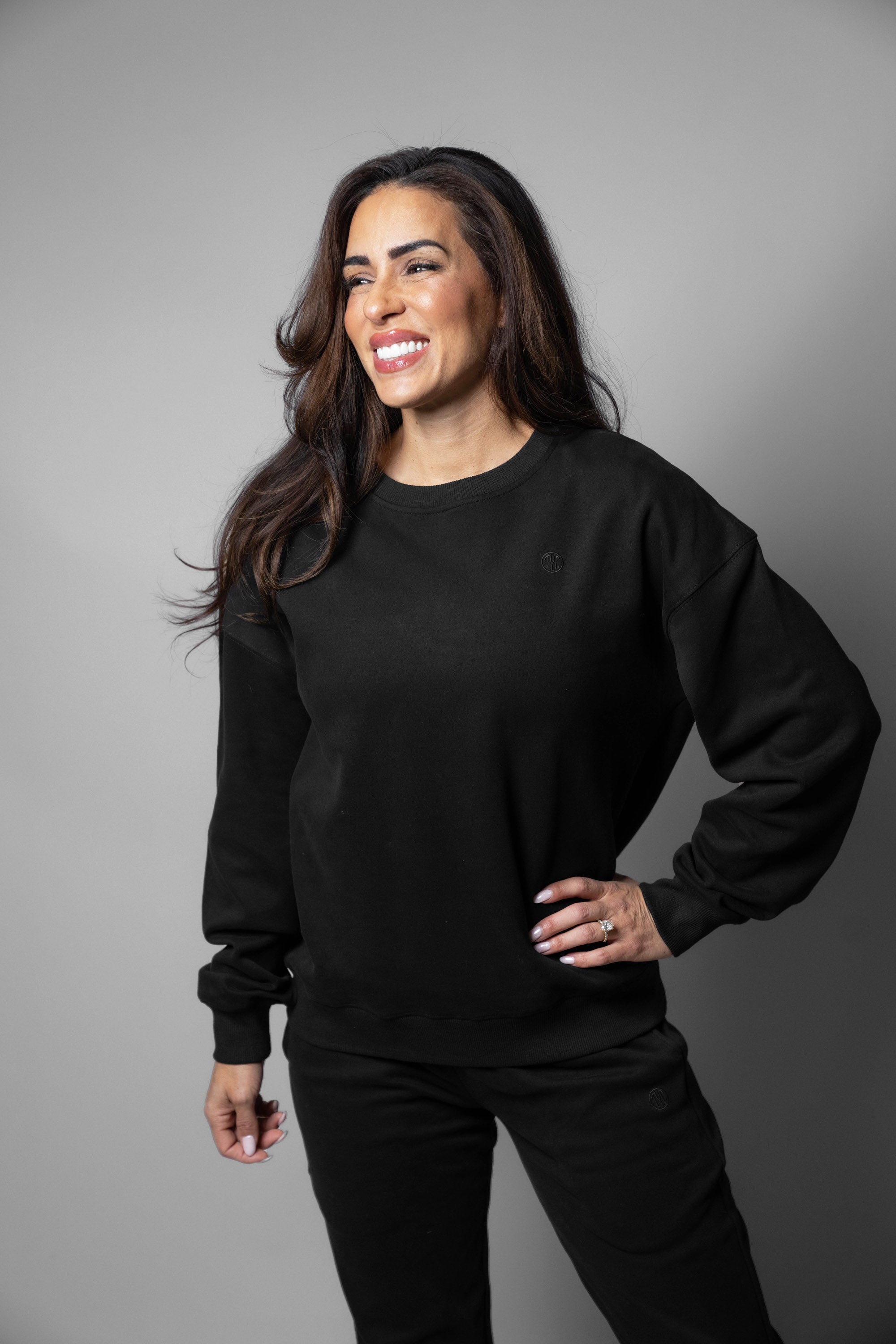 Premium Women's Luxury Loungewear Set - Soft Cotton Crewneck Sweatshirt & Lounge Pants for Home, Yoga & Relaxation