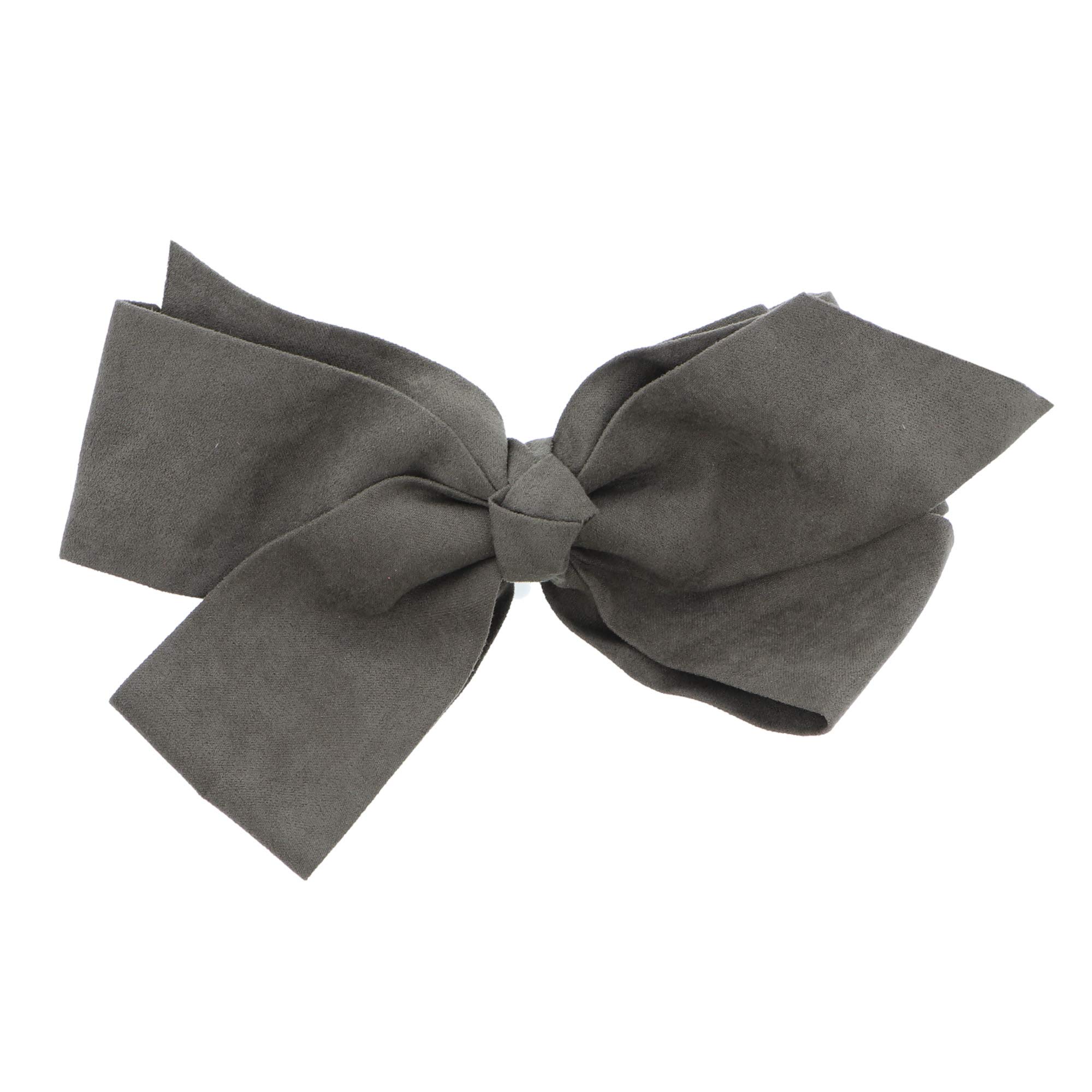 Large Suede Hair Bow for Women and Girls - Olive Green, Perfect for Weddings, Parties, and Everyday Fashion Accessories