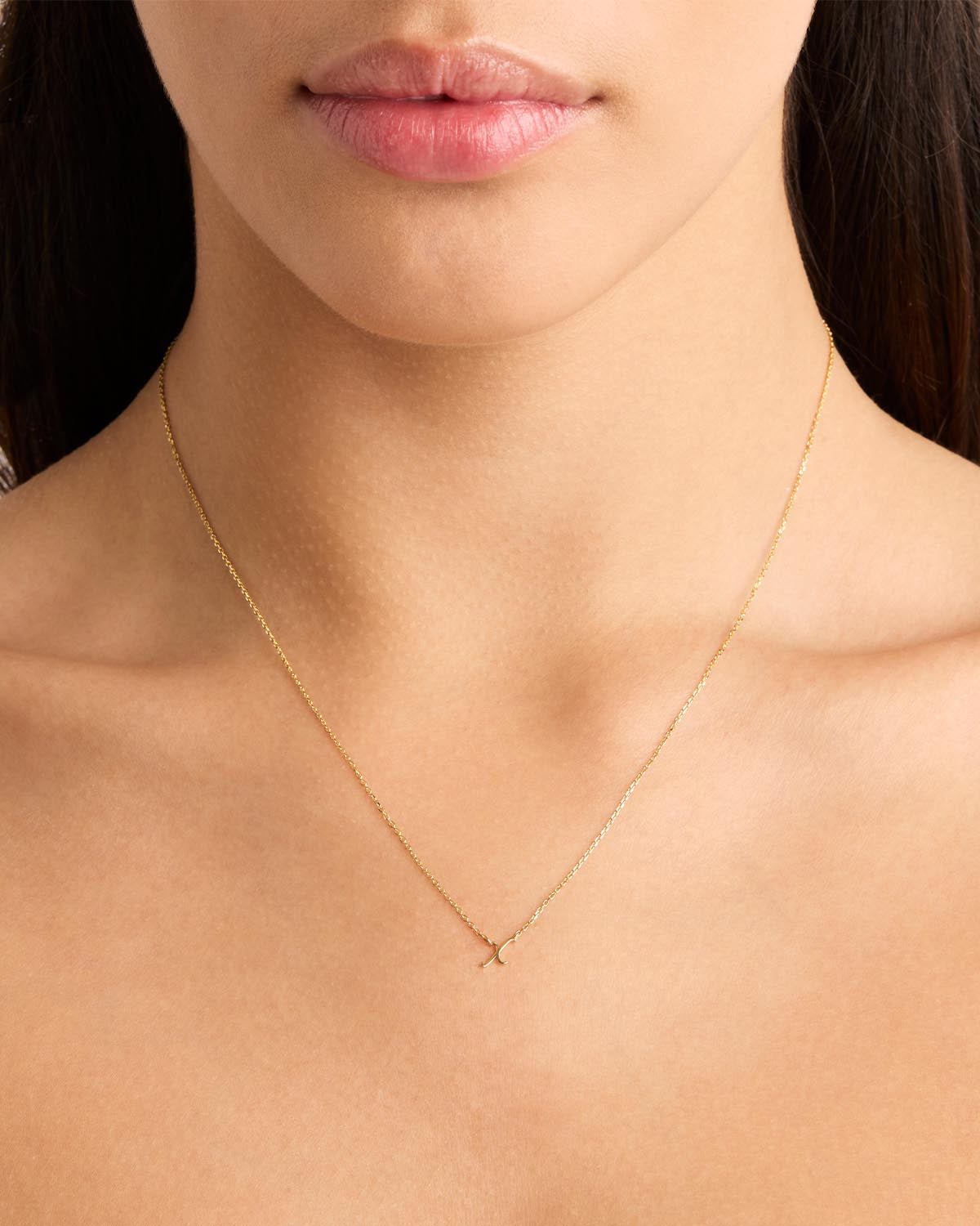 14K Solid Gold Love Letter Necklace for Women - Personalized Romantic Jewelry Gift for Her - Perfect for Anniversaries, Valentine's Day & Special Occasions