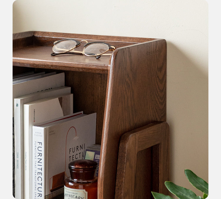 Solid Oak Wood Side Cabinet - Rustic Storage Cabinet for Living Room, Bedroom, or Entryway - Perfect for Organizing Books, Decor, and Essentials