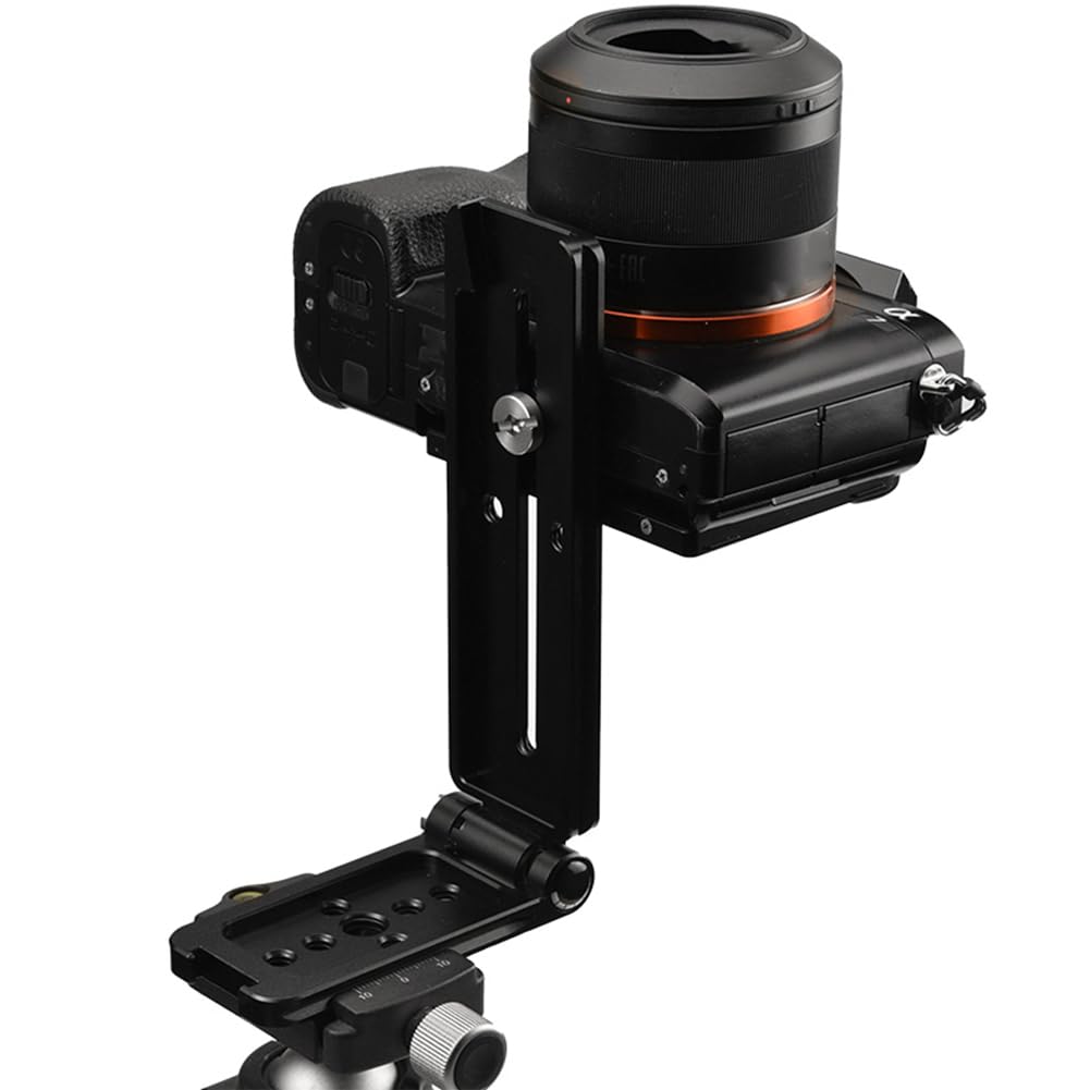 Universal L-Plate Bracket for DSLR Cameras - Arca-Swiss Compatible Quick Release Plate with Cold Shoe Mount | Vertical & Horizontal Shooting | Perfect for Landscape, Portrait & Studio Photography