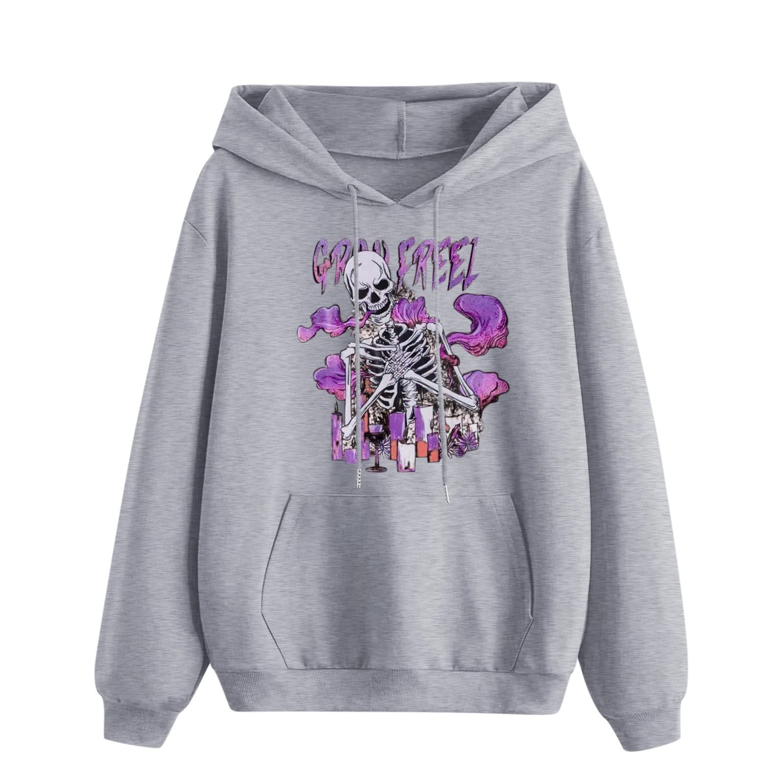 Women's Casual Long Sleeve Hooded Crop Top Sweatshirt with Pocket - Loose Fit Printed Pullover for Streetwear, Yoga & Everyday Fashion