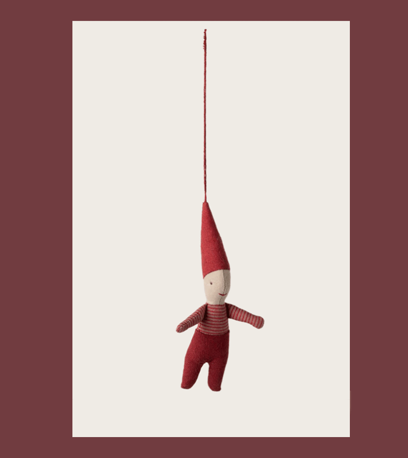 Adorable Soft Pixy Boy Ornament by Maileg - Perfect for Christmas Tree Decor, Nursery Room, and Kids' Gift Ideas