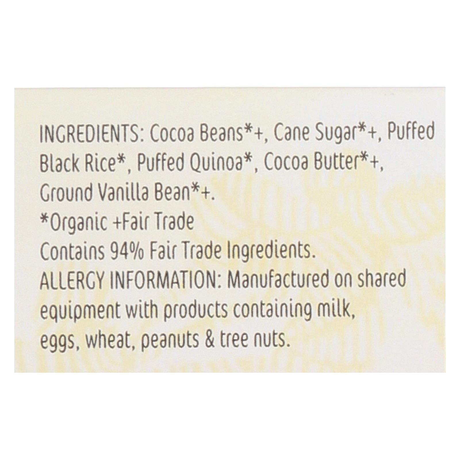 Organic Theo Chocolate Dark Chocolate Bar 85% Cacao with Black Rice - Vegan, Gluten-Free, Non-GMO - Perfect for Gifts, Desserts & Healthy Snacking