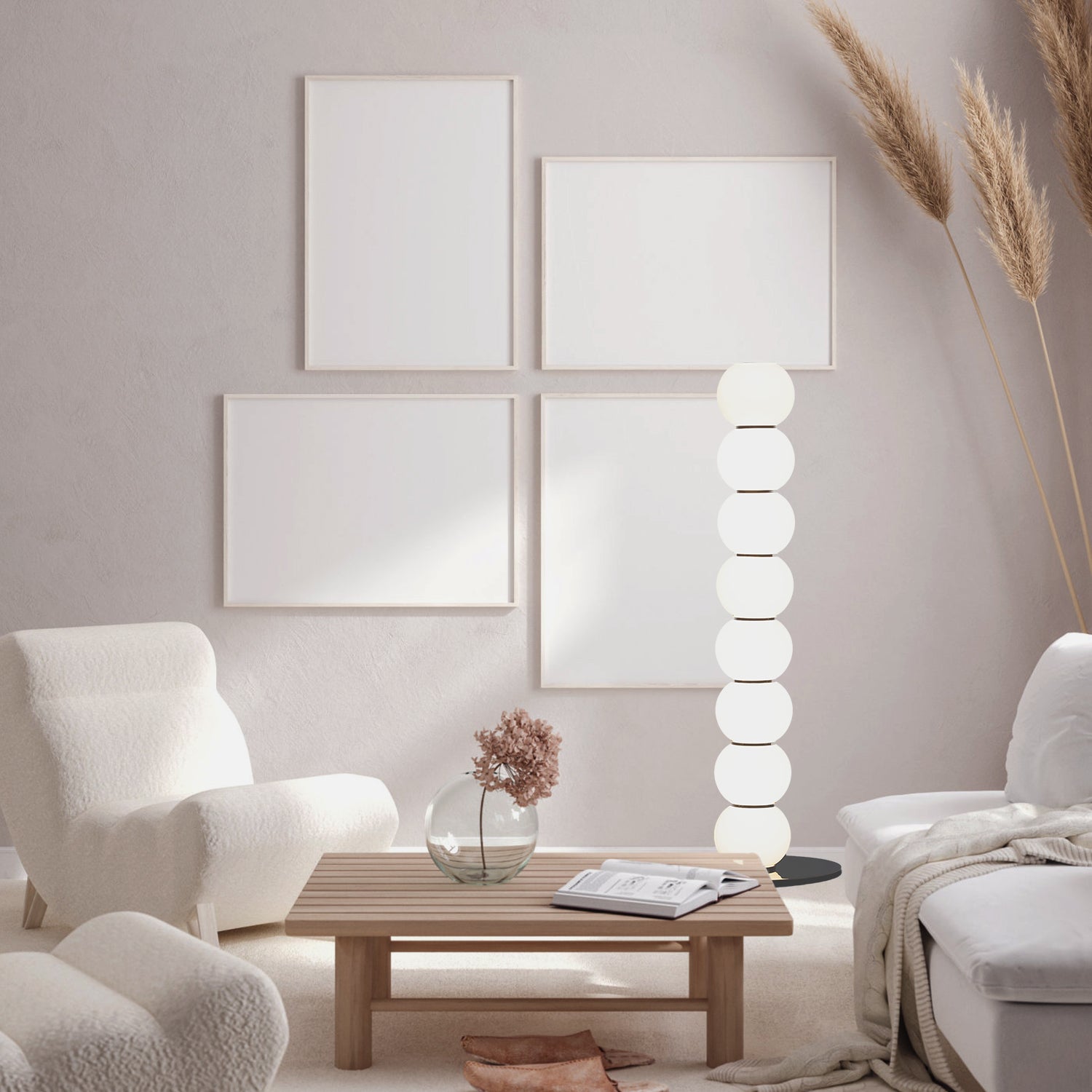 Modern Calabash Glass Floor Lamp for Living Room - Elegant Home Decor Lighting for Bedroom, Office & Lounge Areas