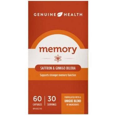 Genuine Health Memory Support Supplement - 60 Capsules for Enhanced Focus & Brain Function | Ideal for Students, Professionals & Seniors