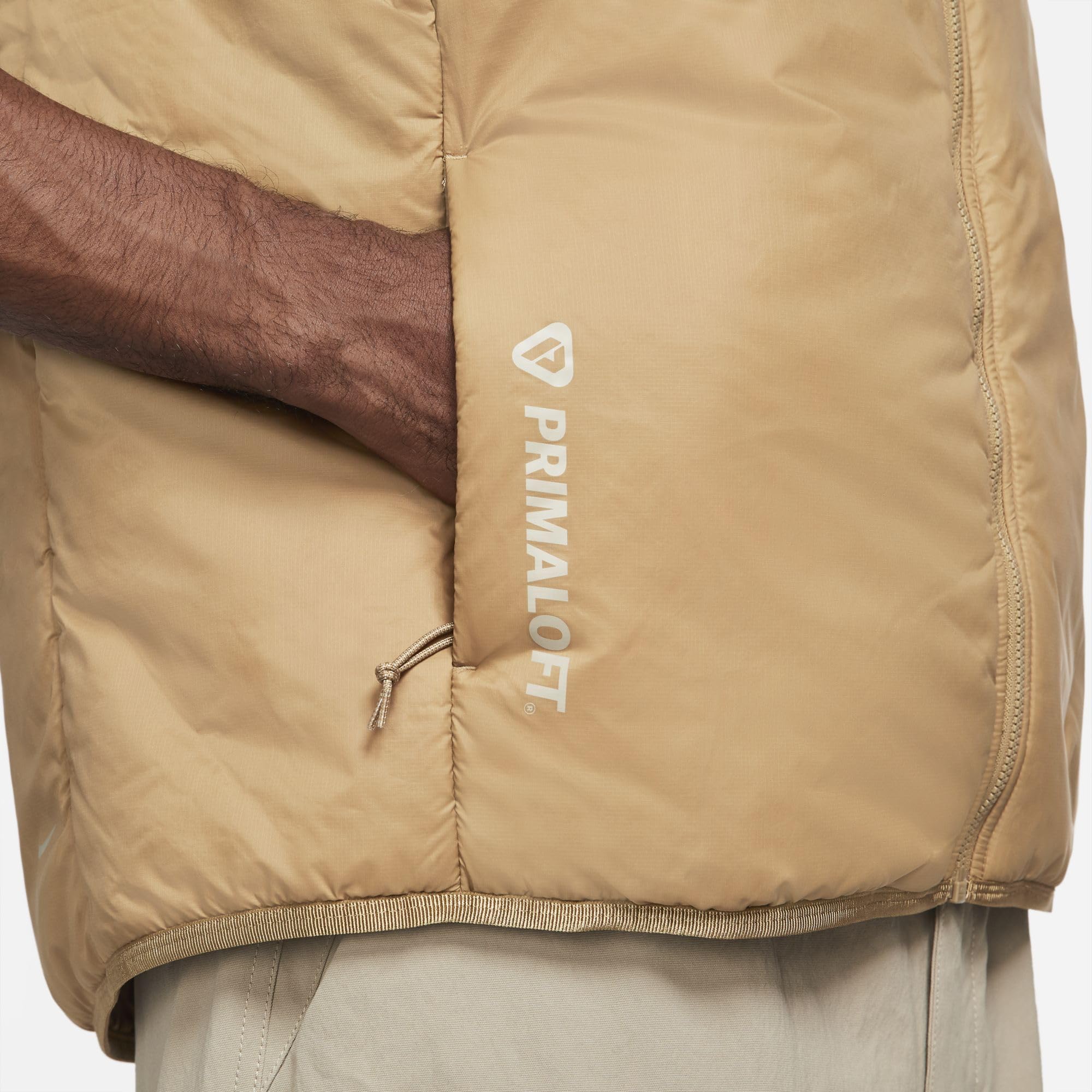Nike ACG Rope De Dope Men's Lightweight Hiking Vest - Small, Golden Beige - Perfect for Outdoor Adventures & Trail Running