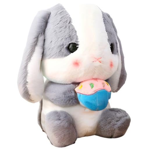 HOUPU Realistic Sitting Lop Eared Rabbit Plush Toy - 29.5