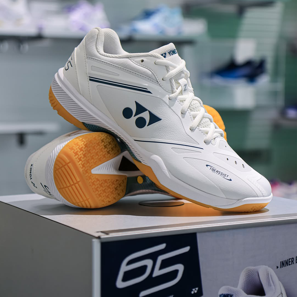 Yonex Power Cushion 65 Z4 Women's Badminton Shoes - White (2025) | Lightweight Comfort & Shock Absorption for Court Sports & Training