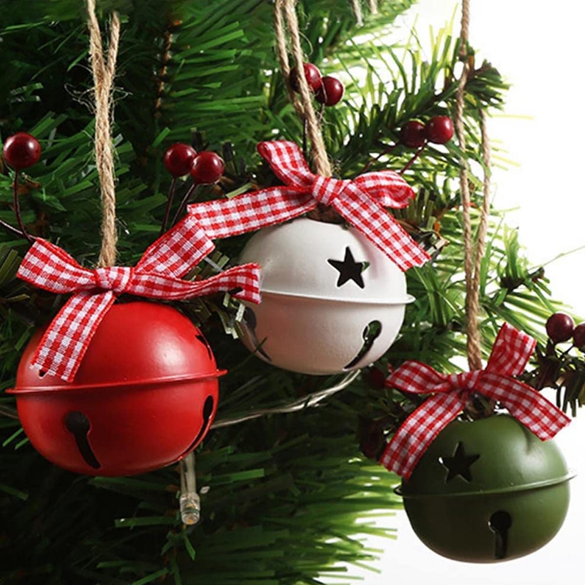 20Pcs Christmas Metal Bell Tree Decorations - Holiday Ornament Set for Christmas Tree, Wreath, Party & DIY Crafts | Perfect for Home Decor, Gift Giving & Festive Celebrations