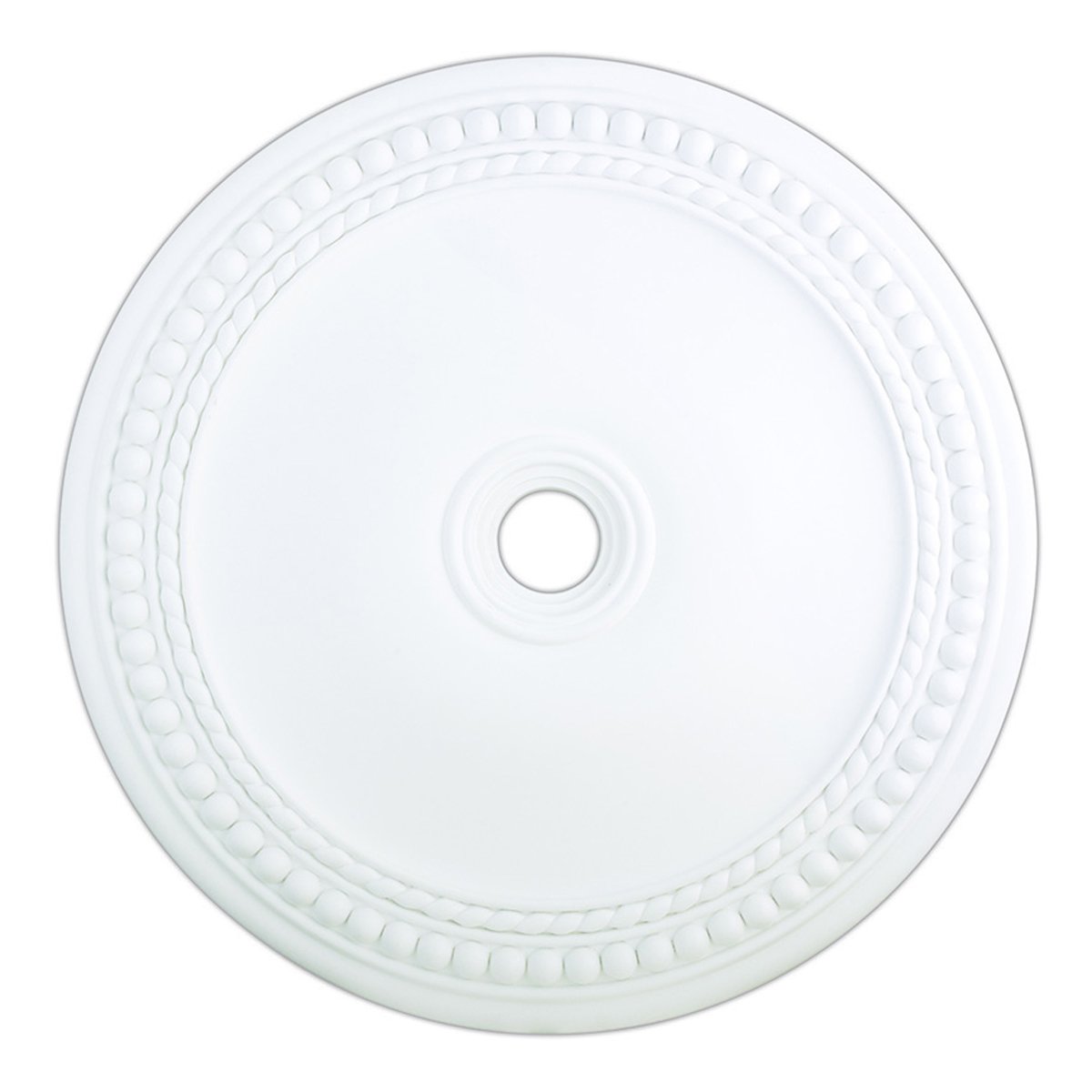 Livex Lighting 82078-03 Wingate Ceiling Medallion - 12 Inch White Decorative Ceiling Rose for Dining Room, Bedroom & Living Room Lighting Fixtures