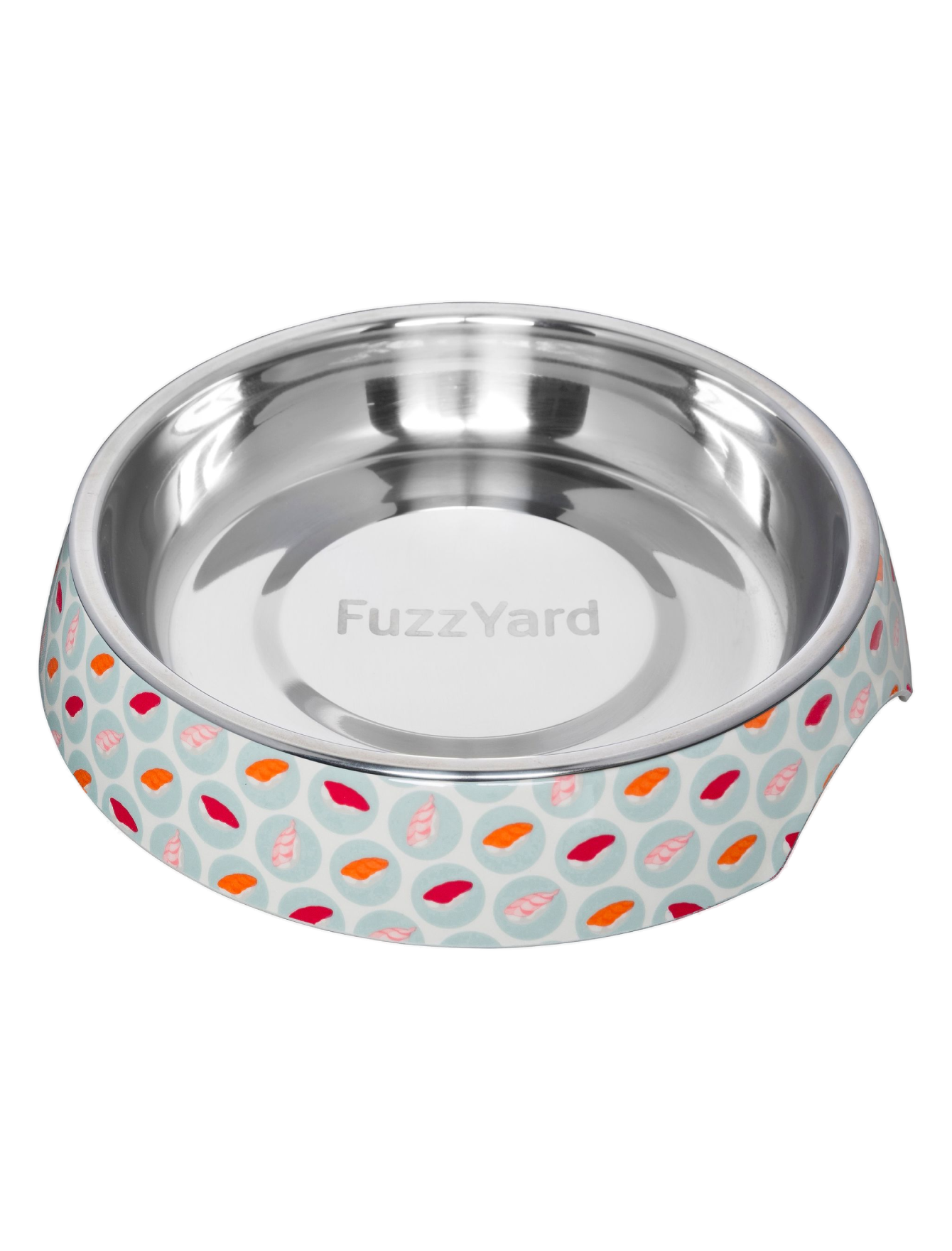 Fuzzyard Melamine Cat Bowl - Sushi Themed Pet Food Dish for Cats - Perfect for Wet & Dry Food, Water, and Treats - Durable & Non-Slip Design for Everyday Use at Home
