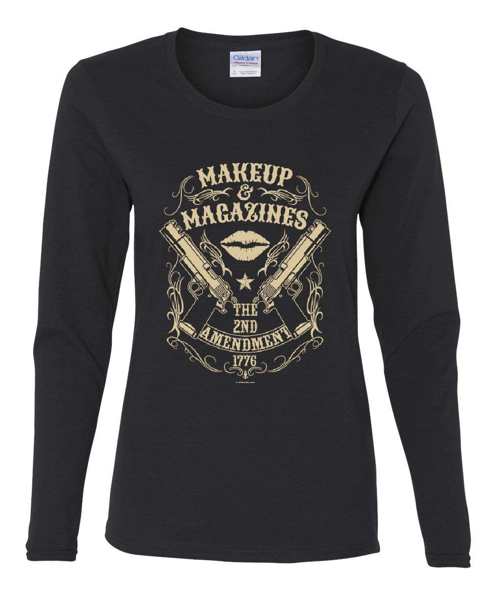 2nd Amendment 1776 Women's Long Sleeve T-Shirt - Gun Rights & Patriotic Design - Perfect for Political Rallies, Shooting Range & Conservative Events