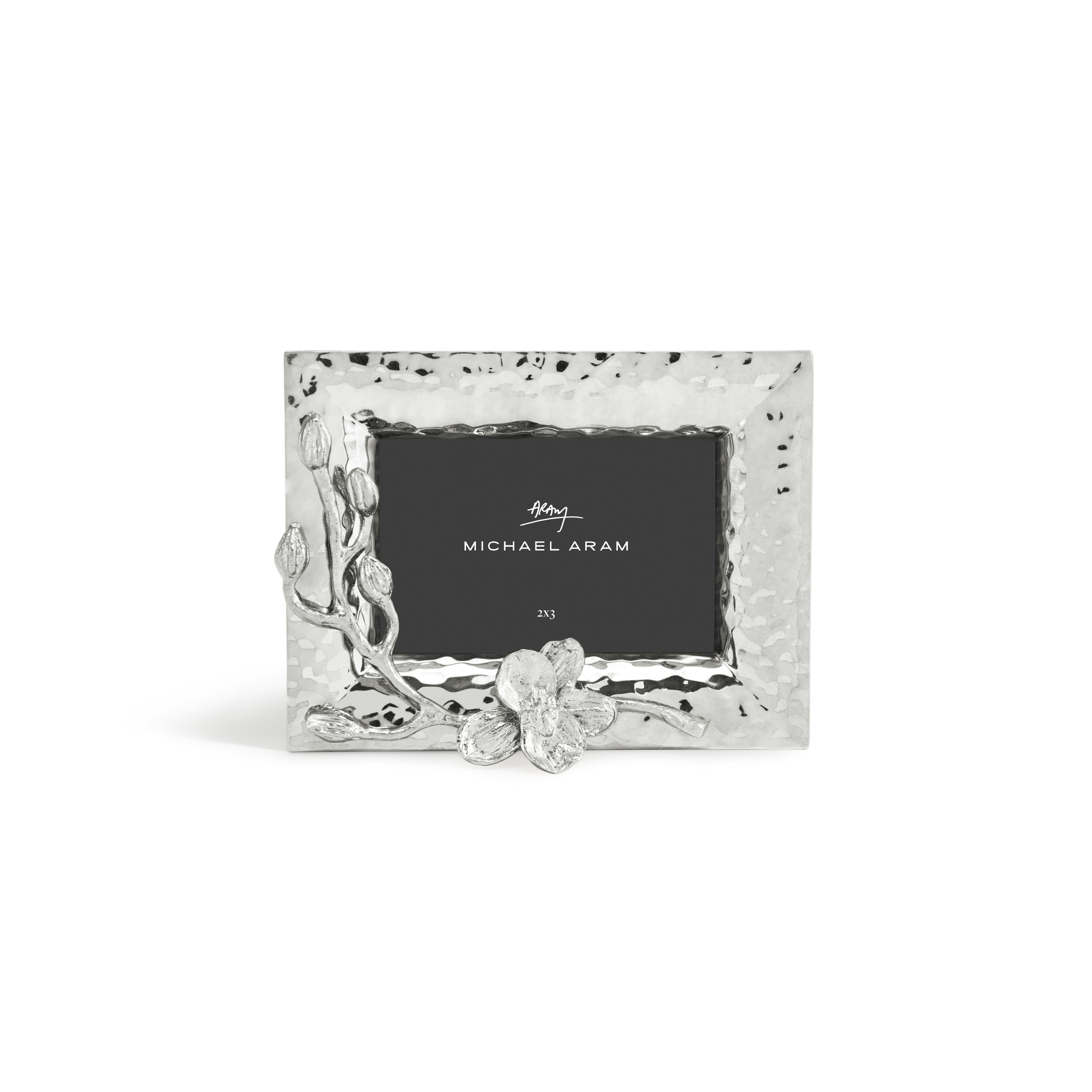 Elegant White Orchid Picture Frame - Perfect for Home Decor, Wedding Photos & Wall Art Displays