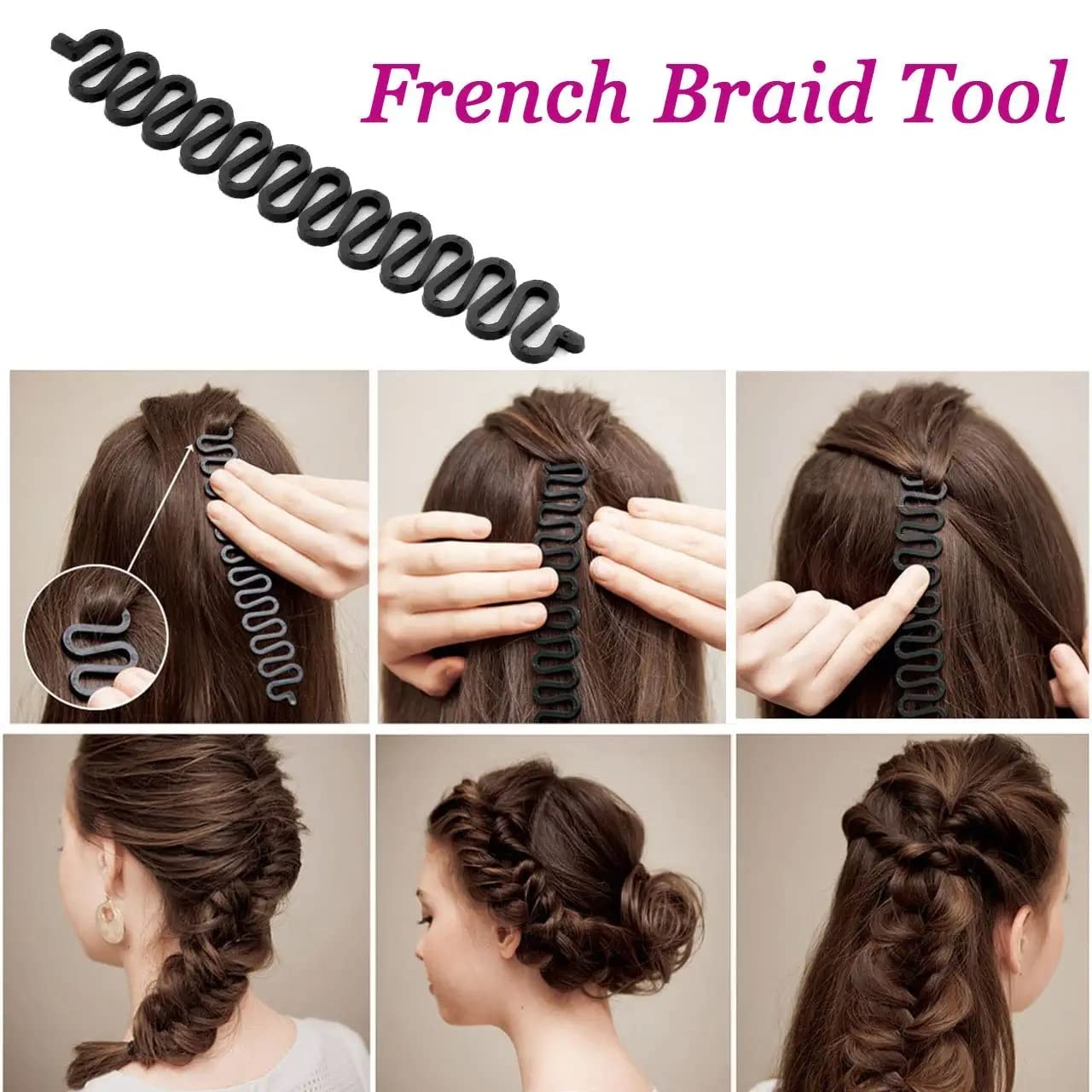 VSAKSH Hair Styling Tool Kit - Hair Loop, Braiding & Updo Ponytail Maker Set for Girls & Women | Perfect for French Braids, Ponytails & Everyday Hairstyles | Great Gift for Hair Enthusiasts