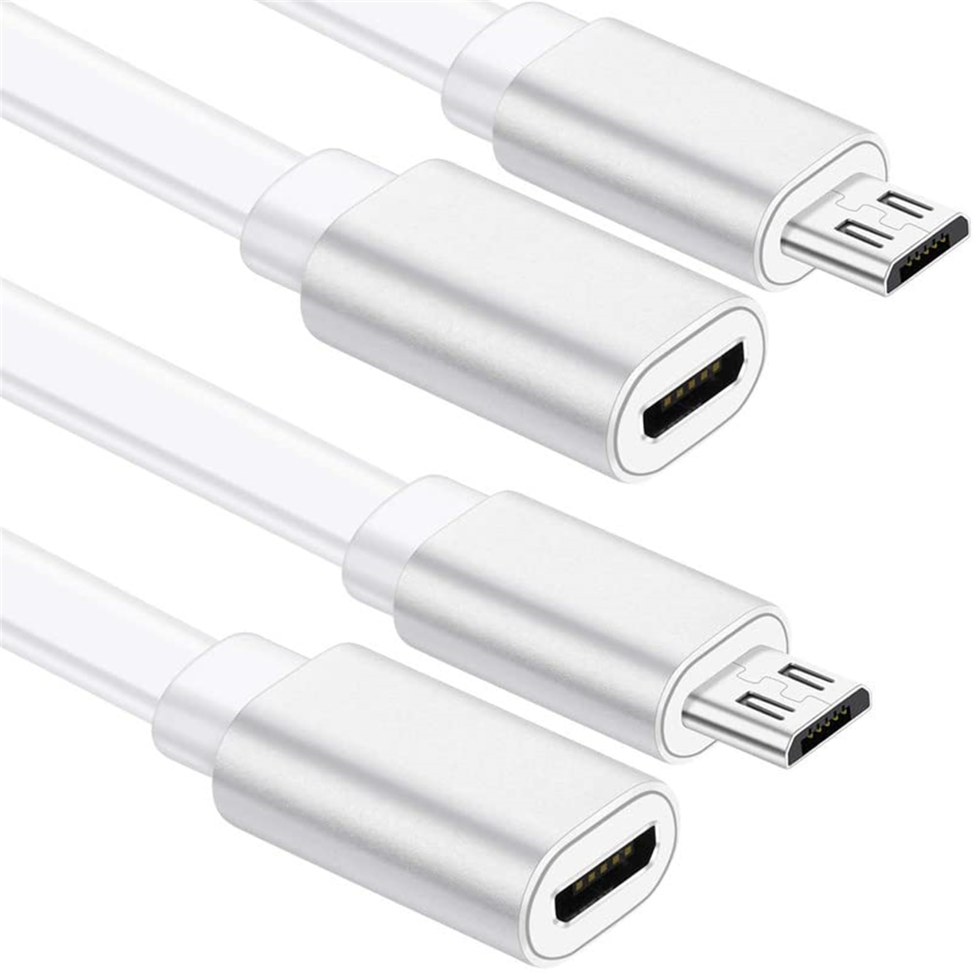 Sumind 2-Pack 10ft Micro USB Extension Cable for Security Cameras - Home & Office Use