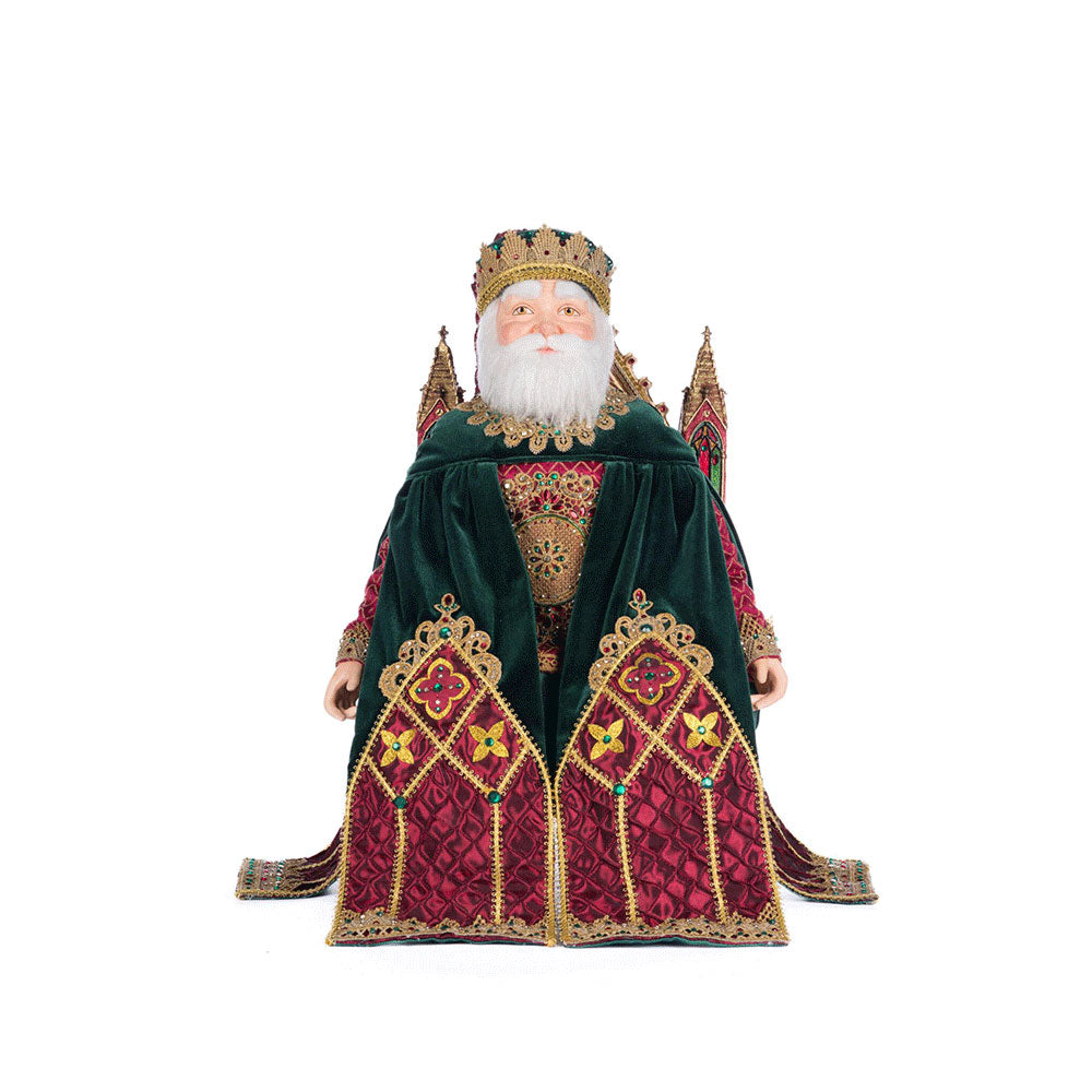 Christmas Castle Santa Chair by Katherine's Collection - Festive Holiday Throne for Santa Claus, Perfect for Christmas Decorations & Holiday Photo Backdrops