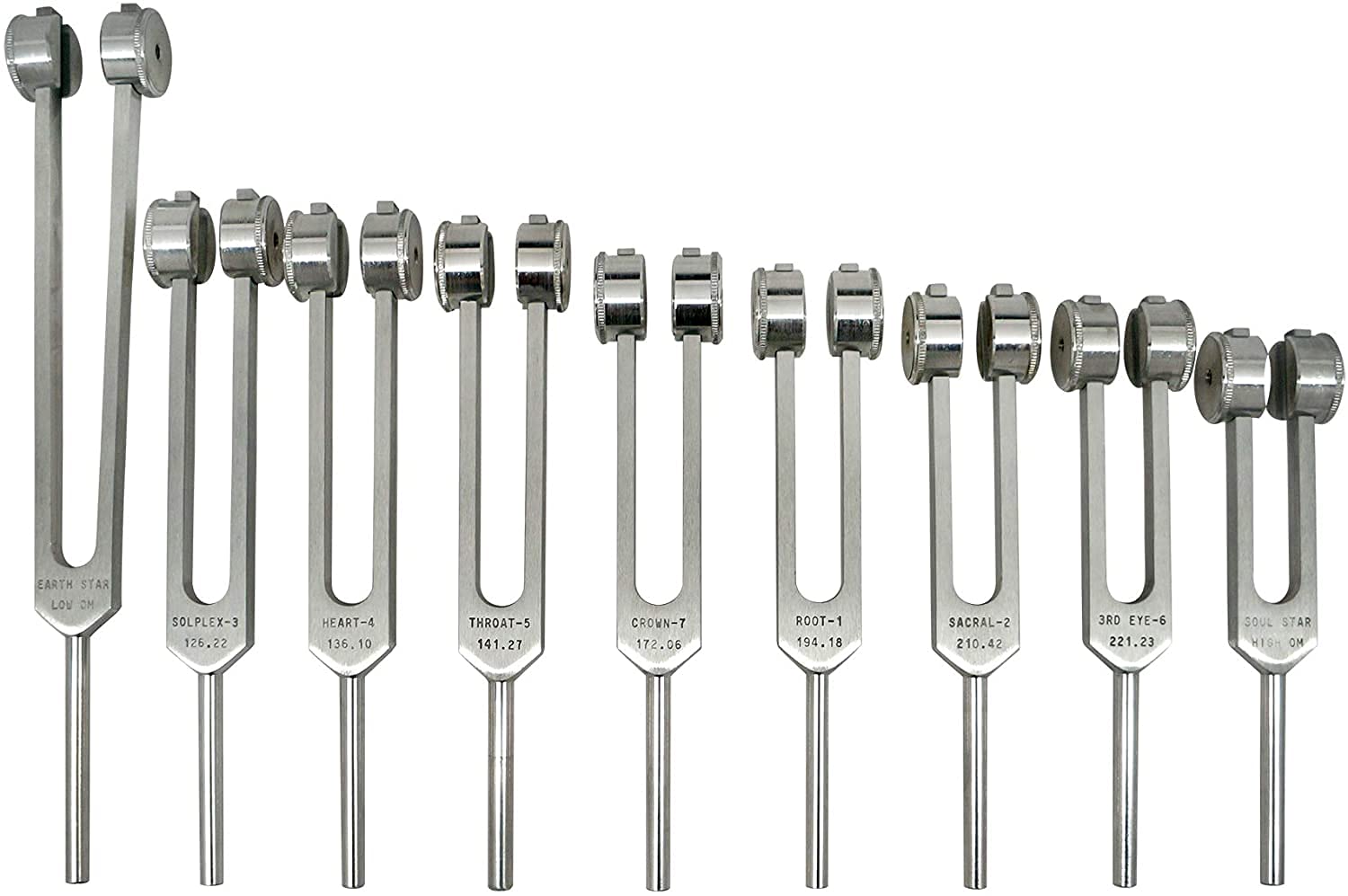9-Piece Weighted Chakra Tuning Forks Set for Energy Healing, Sound Therapy & Meditation - Perfect for Reiki Practitioners, Yoga Classes & Holistic Wellness