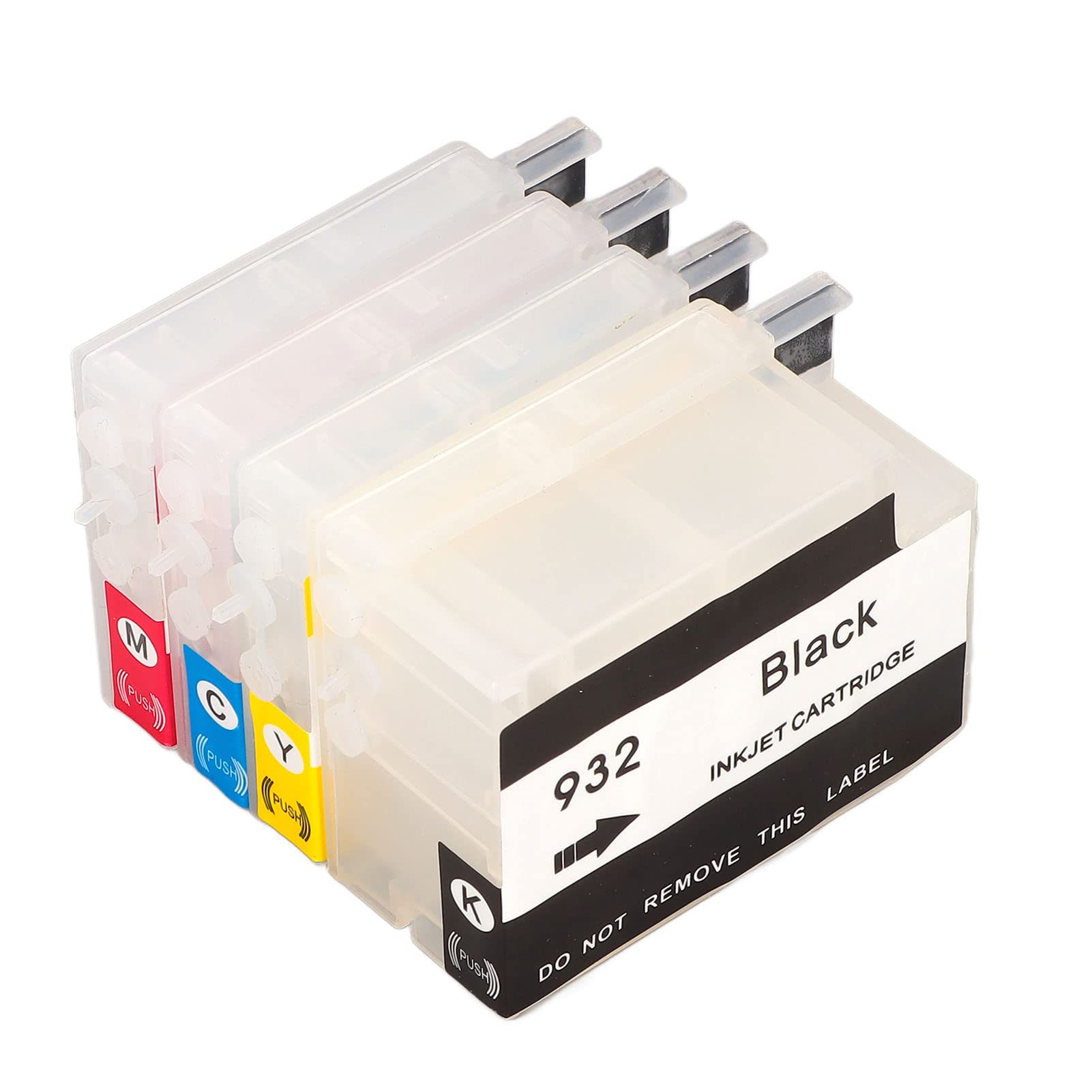 Refillable Ink Cartridge Replacement for HP 6600 6700 7110 7510 7610 Printers - 4 Color PP Cartridges - Perfect for Home & Office Printing Needs