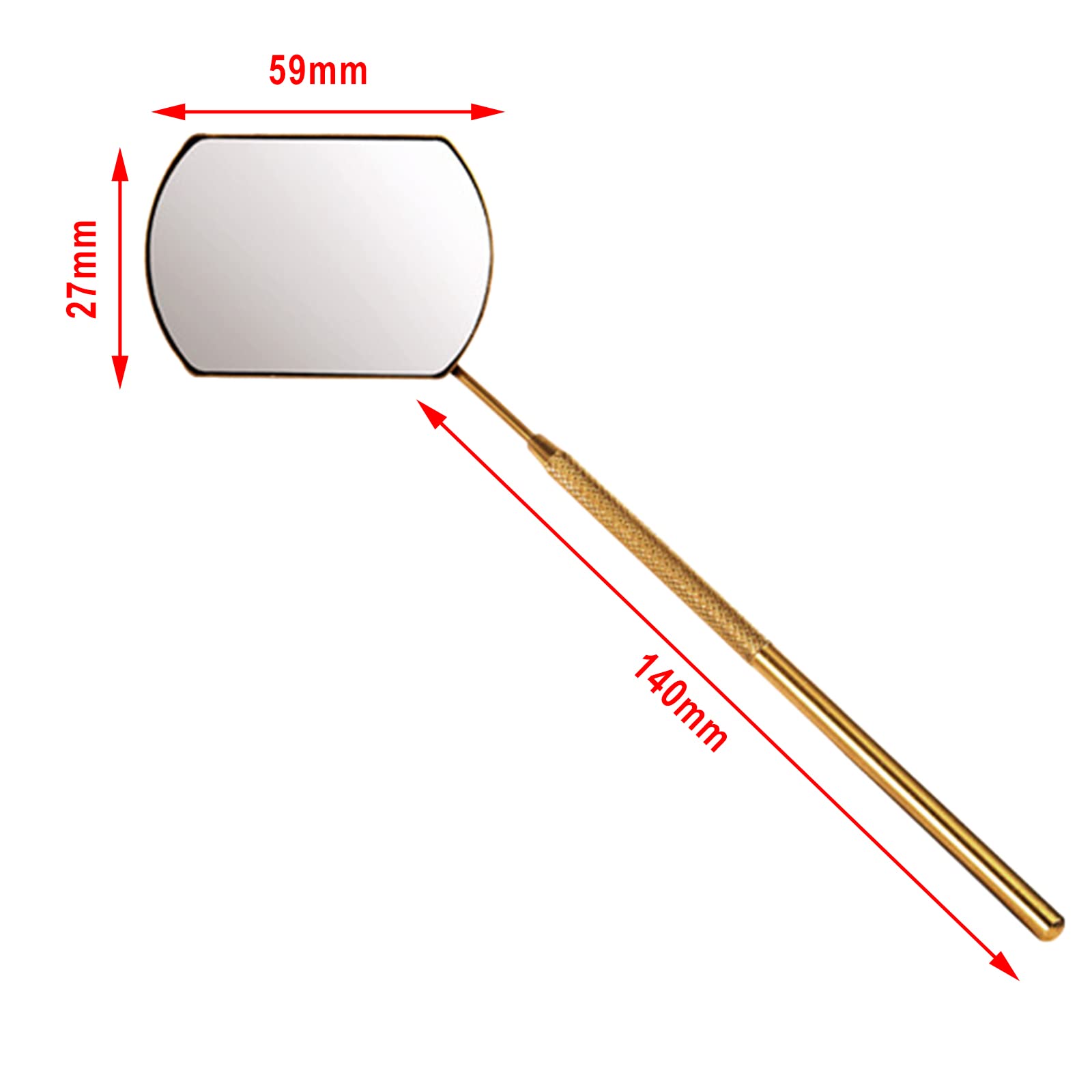 Professional Stainless Steel Mirror for Eyelash Extension Application - Golden Finish | Perfect for Lash Artists, Beauty Salons & Home Use
