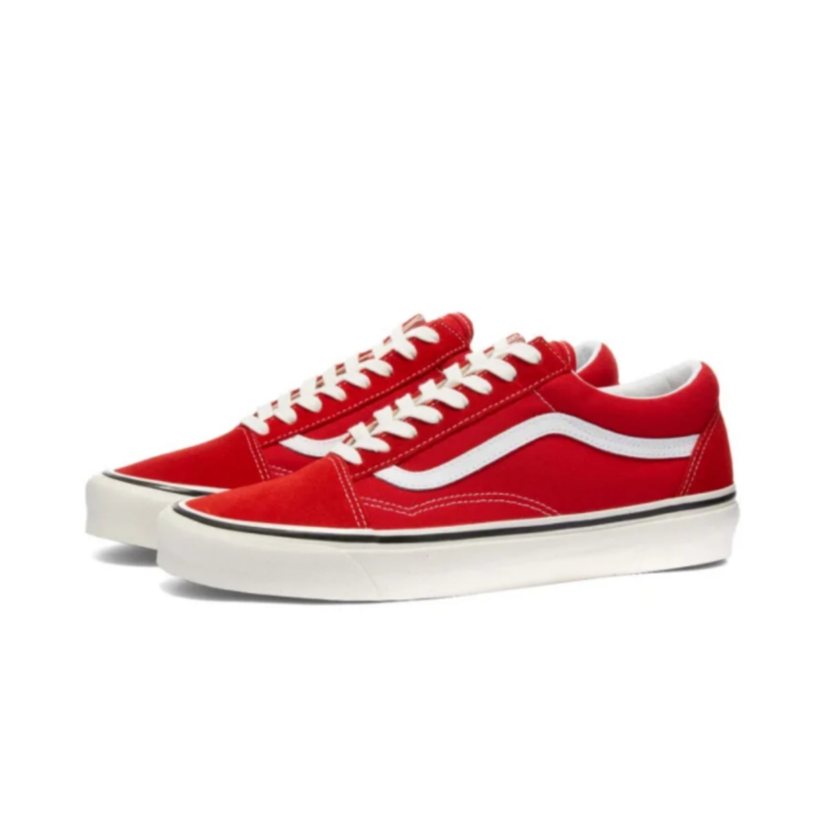 Vans Old Skool 36 DX Anaheim Factory OG Red/White Skate Shoes - Classic Sneakers for Streetwear & Skateboarding