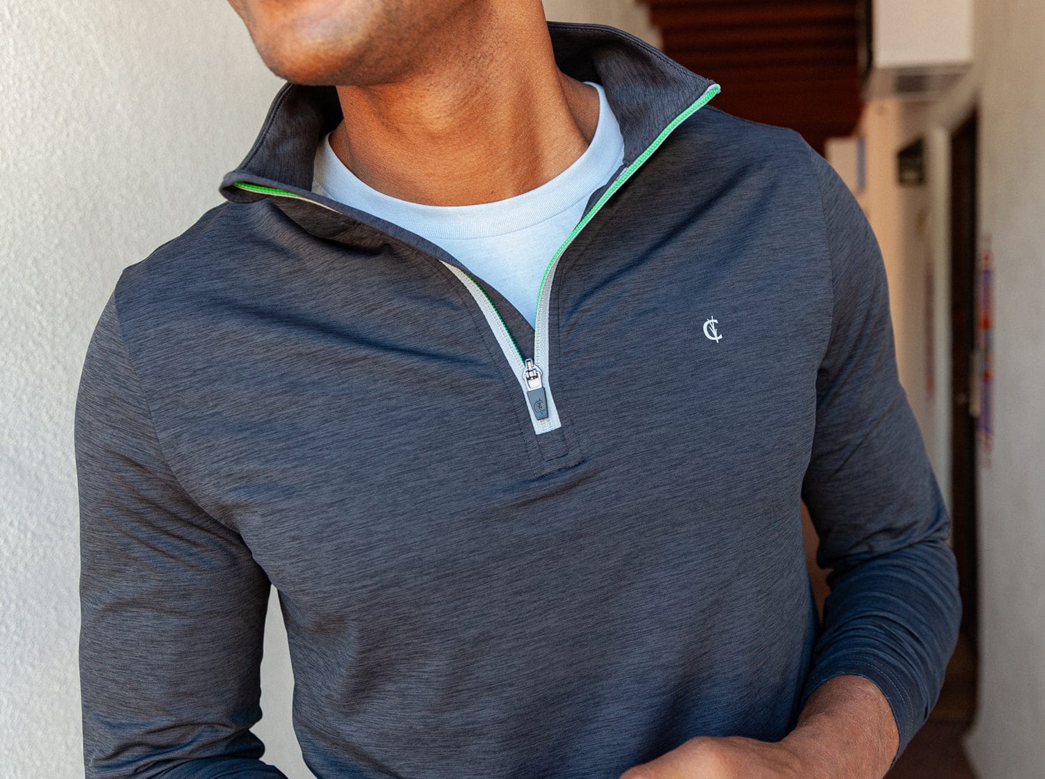 Feather Performance Pullover - Lightweight & Breathable Heather Black Sweatshirt for Running, Yoga & Outdoor Activities