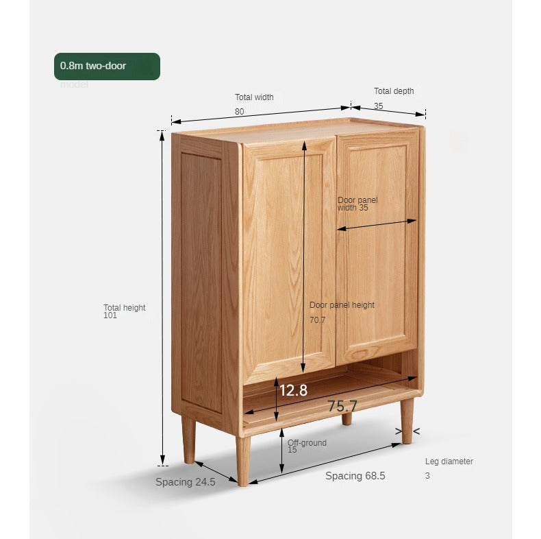 Solid Oak Wood Shoe Storage Cabinet with Bench - Entryway Shoe Organizer for Hallway, Living Room & Bedroom - Perfect for Changing Shoes & Organizing Footwear