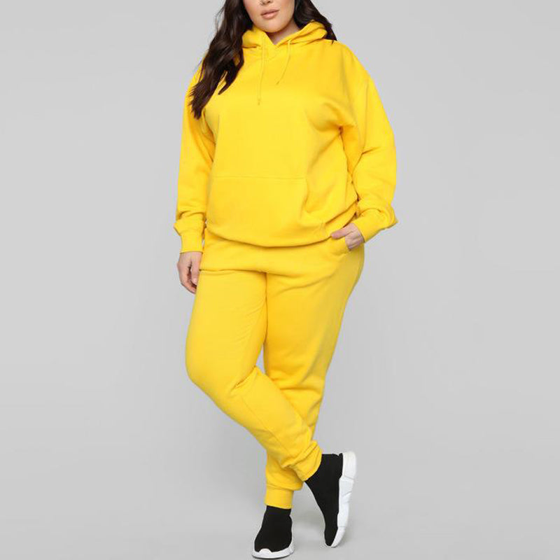Solid Color Hooded Long Sleeve Hoodie Set for Men & Women - Cozy Pullover Sweatshirt for Casual Wear, Gym, and Outdoor Activities