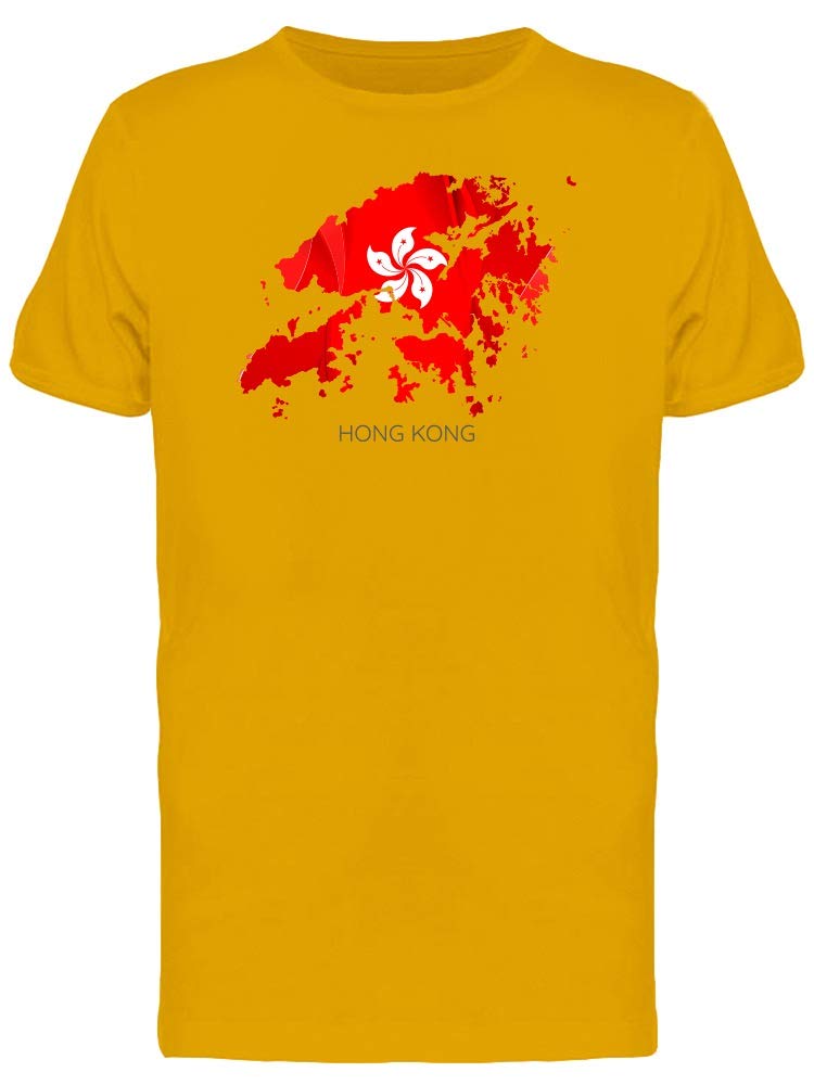 Hong Kong Flag Texture Map T-Shirt for Men - Patriotic & Stylish Casual Wear for Travel, Events & Everyday Outfits