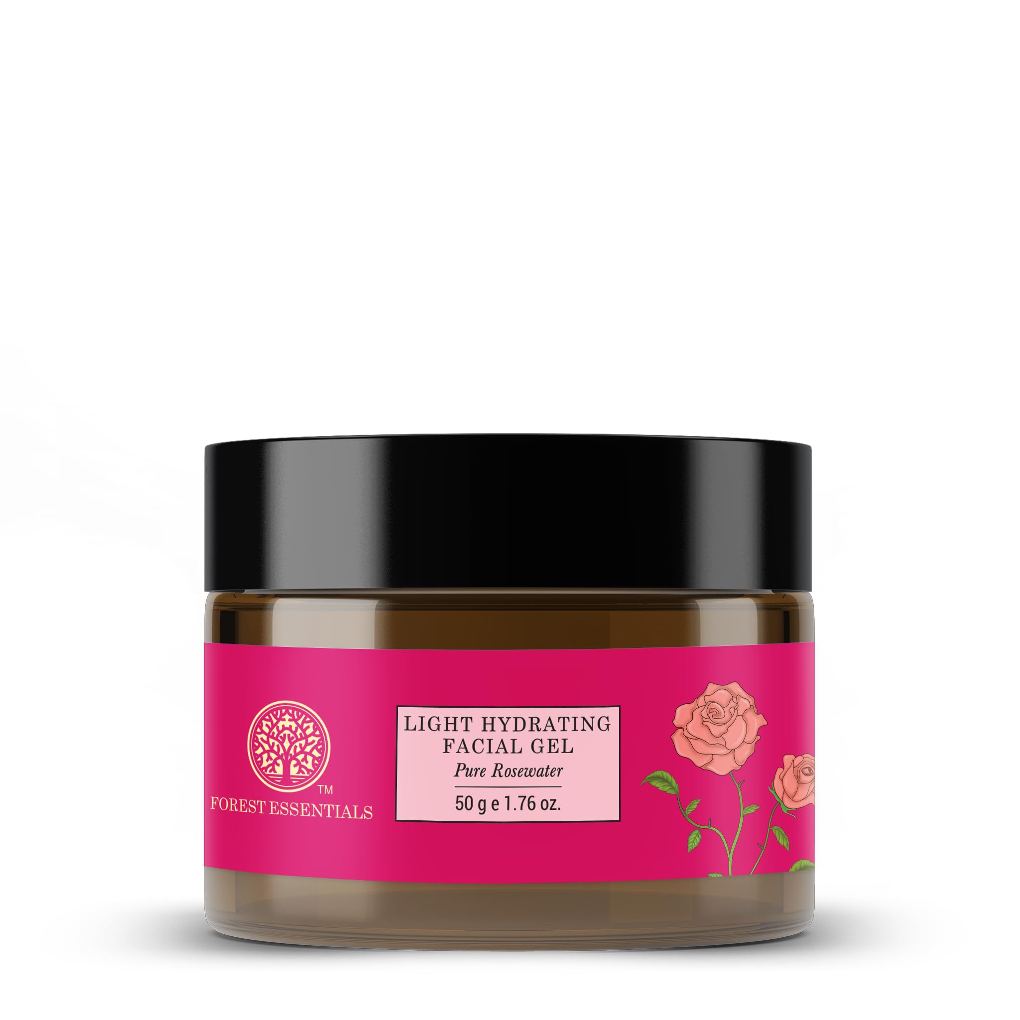 Forest Essentials Light Hydrating Facial Gel with Pure Rosewater | Soothing & Renewing Moisturizer for Dry Skin | Unisex Face Gel (50g) | Perfect for Daily Skincare Routine & Post-Sun Care