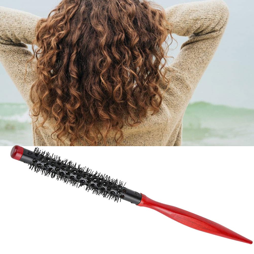 Professional Round Roller Comb for Men & Women - Nylon Bristles Salon Hair Styling Brush for Blow Drying, Curling & Straightening (0.4 Inch) - Perfect for Home & Salon Use, Styling Wet/Dry Hair