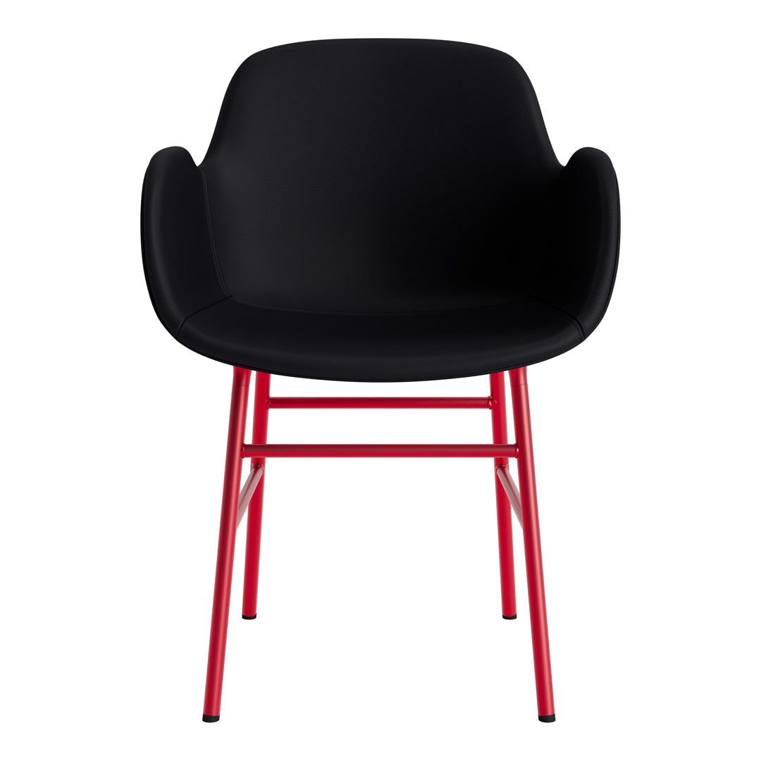 Modern Form Armchair with Sturdy Metal Legs & Premium Upholstery - Perfect for Living Room, Office or Reading Nook