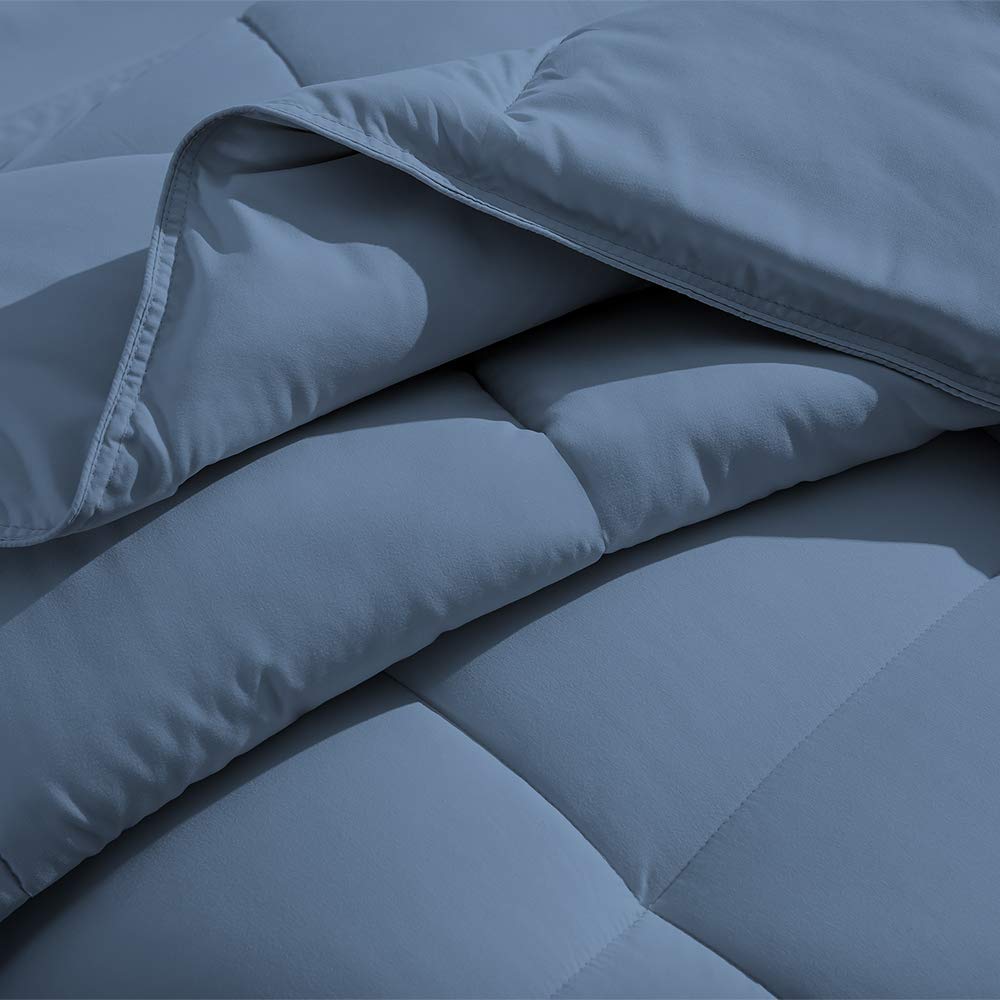 Premium 1800 Series Ultra-Soft All Season Down Alternative Comforter Set - Twin/Twin XL Medium Blue - Box Stitched Design for Maximum Comfort - Perfect for Bedrooms, Guest Rooms & Dorm Rooms