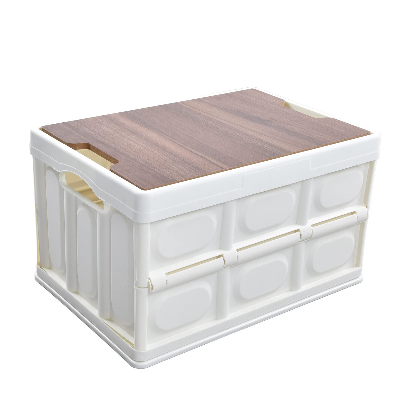 Zerodis Foldable Plastic Utility Crate - Multifunctional Storage Box for Groceries, Pantry Organization, Home & Garage Storage (Set of 1, Durable & Space-Saving) - Perfect for Supermarket Shopping, Moving & Closet Organization