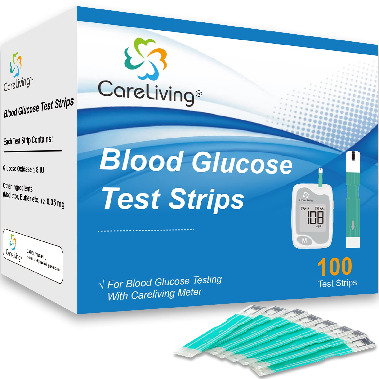 BGM101 Diabetic Test Strips - 100 Count for Blood Sugar Monitoring at Home