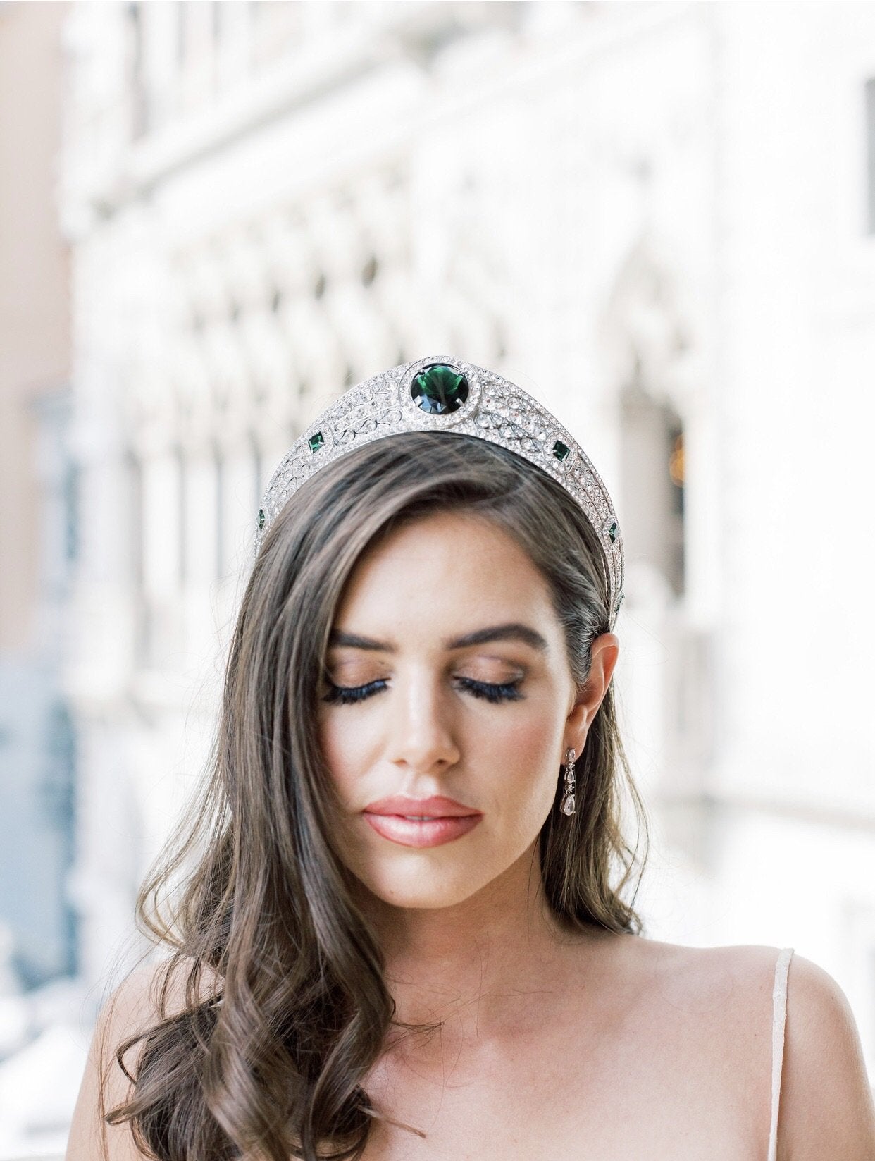 Eugenie Tiara - Elegant Crystal Bridal Crown for Weddings, Prom, Pageants & Special Occasions