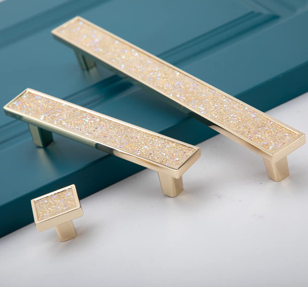 Crystal Rhinestone Drawer Knobs - 96mm Zinc Alloy Handles for Wardrobe & Kitchen Cabinets