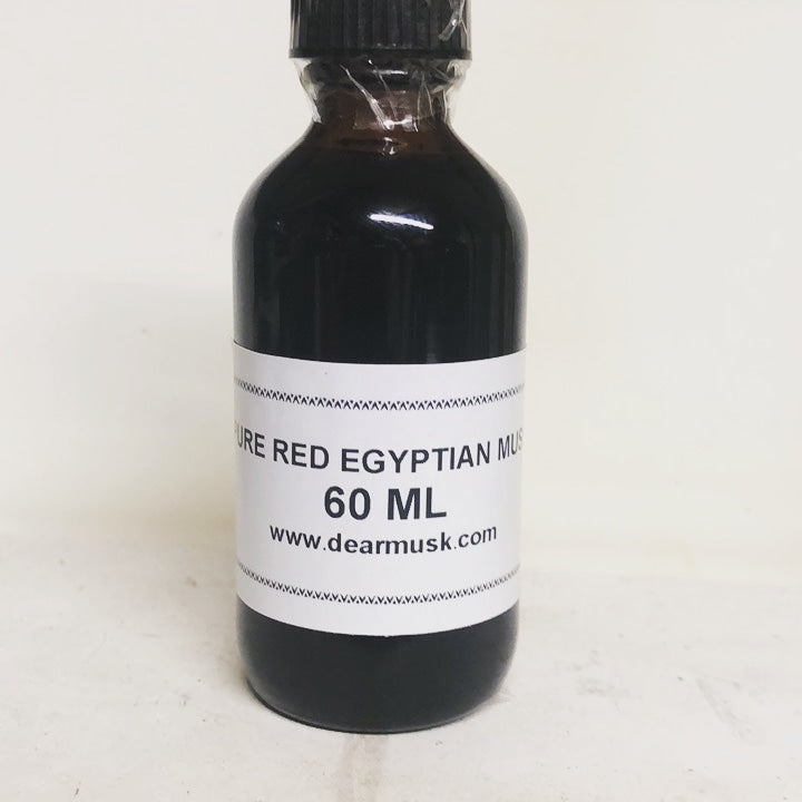 Pure Thick Red Egyptian Musk Perfume Oil - 60ml (2oz) Intense Pheromone Attar for Women & Men, Imported Luxury Fragrance - Perfect for Date Nights, Romantic Occasions & Confidence Boosting