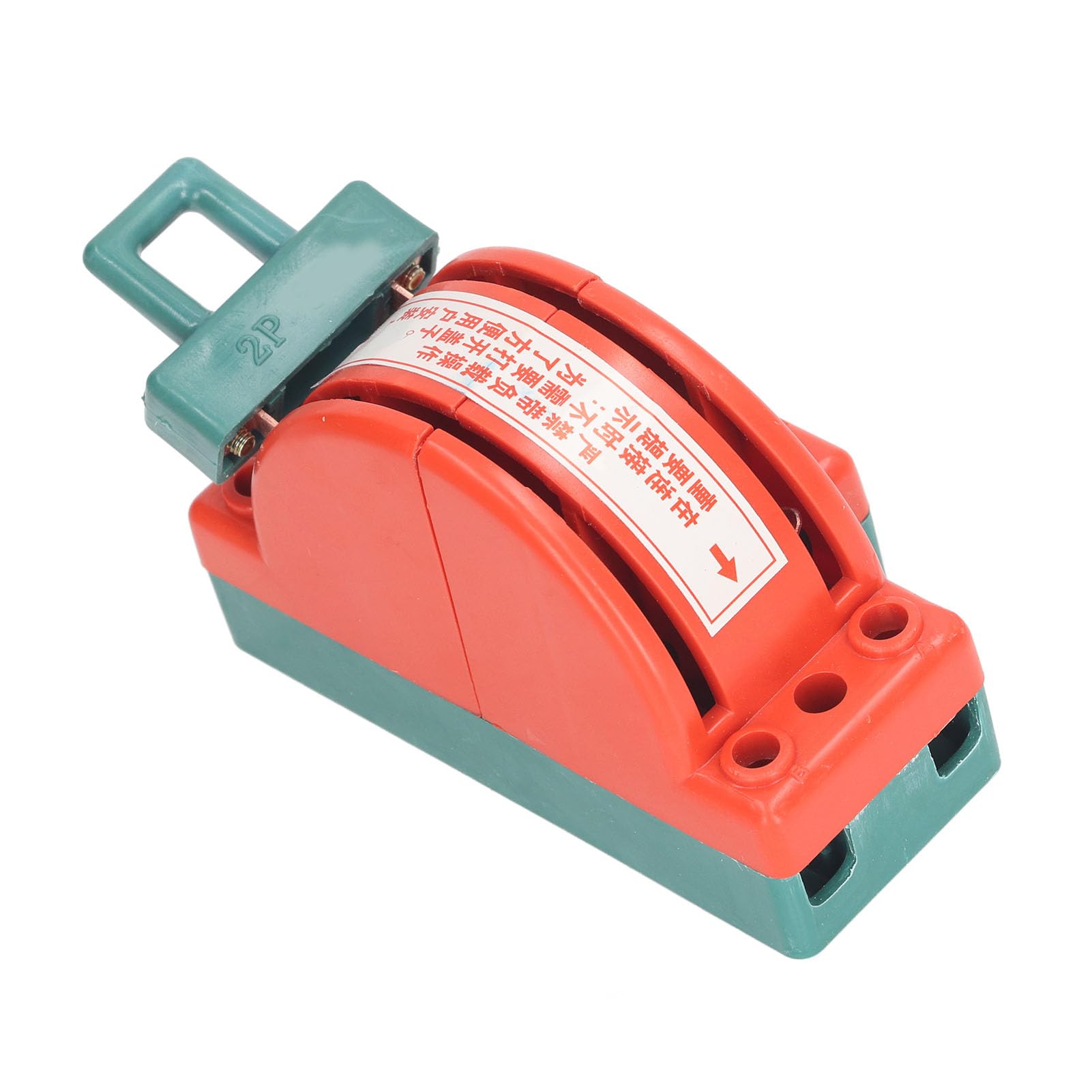 ViaGasaFamido 100A Double Throw Switch - 2 Pole Disconnect Knife Switch for 220V/380V Electrical Systems - Heavy Duty Load Switch with Fastening Mechanism - Ideal for Industrial Equipment, Power Distribution & Electrical Panel Safety Control