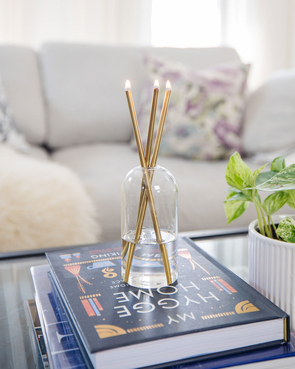 Everlasting Scented Candle Set with Elegant Wylie Glass Vase - Perfect for Home Decor, Romantic Dinners & Relaxing Spa Nights