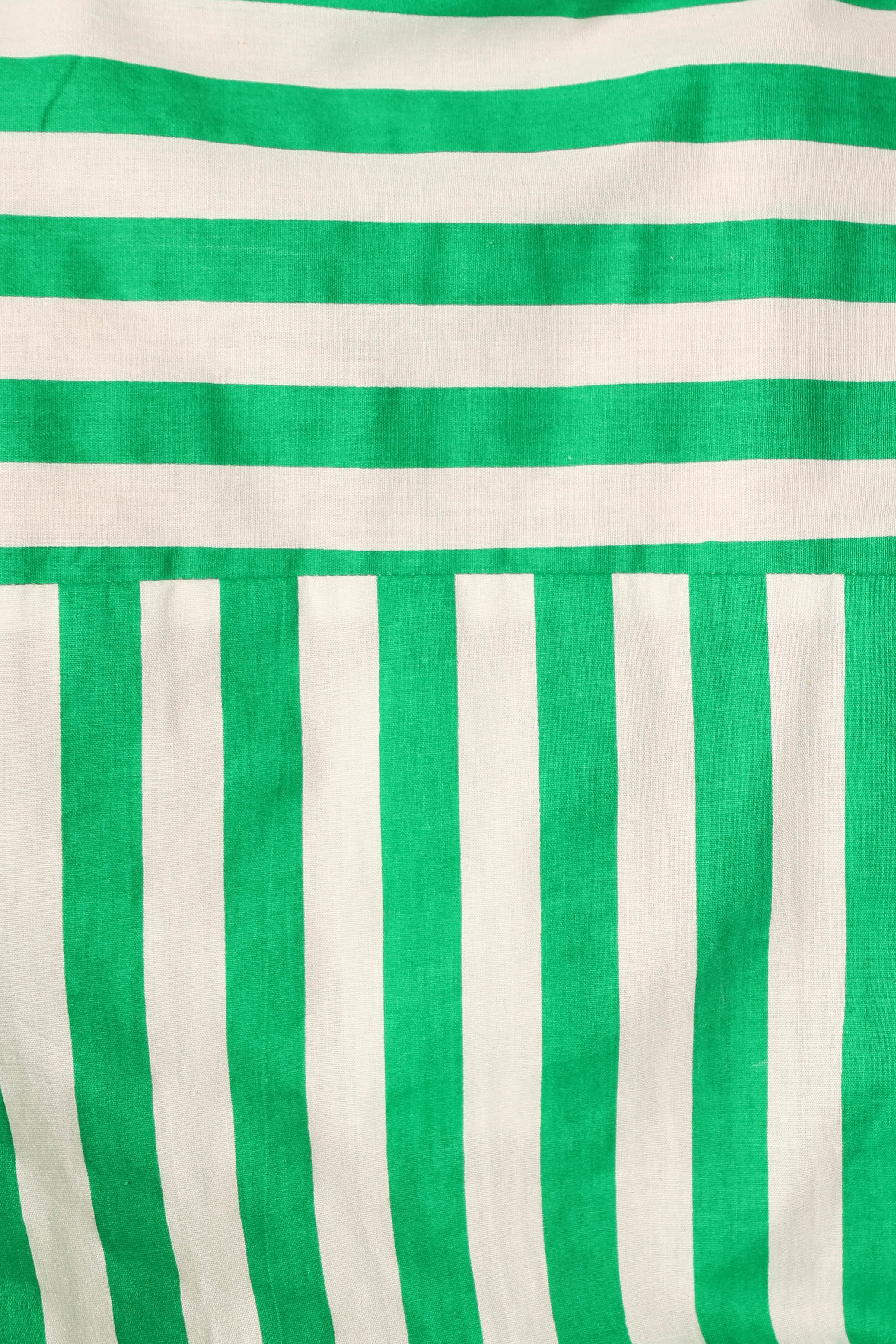 Gloria Playsuit - Green Stripe Women's Jumpsuit | Casual Summer Romper with Pockets | Perfect for Beach, Vacation & Outdoor Activities