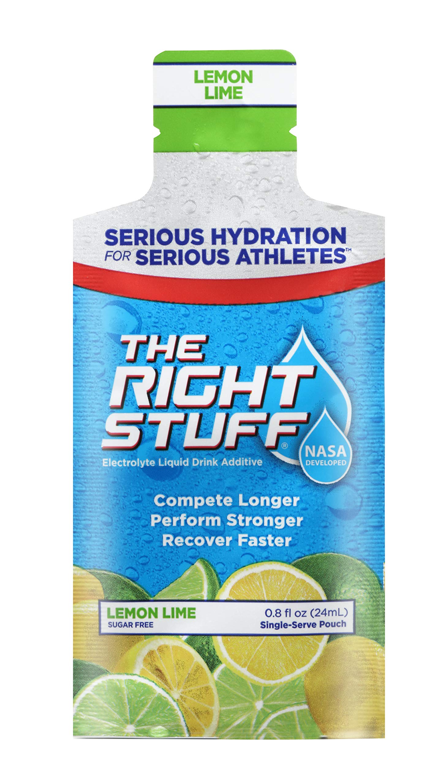 The Right Stuff Electrolyte Drink Concentrate - 10 Pouch Box - Lemon Lime Flavor | Hydration Powder for Athletes, Workout Recovery & Outdoor Activities