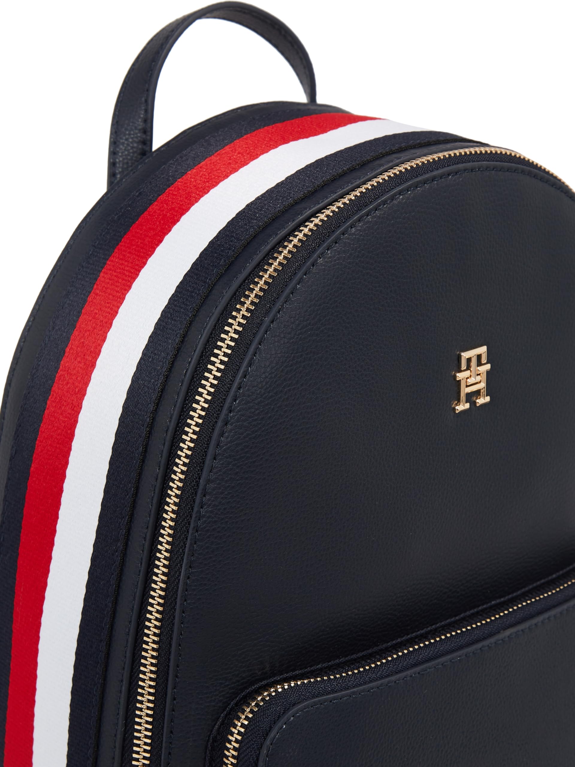Tommy Hilfiger TH Essential Small Corporate Backpack for Women - Space Blue | Lightweight Laptop Bag for Work, Travel & College | AWOAW15710
