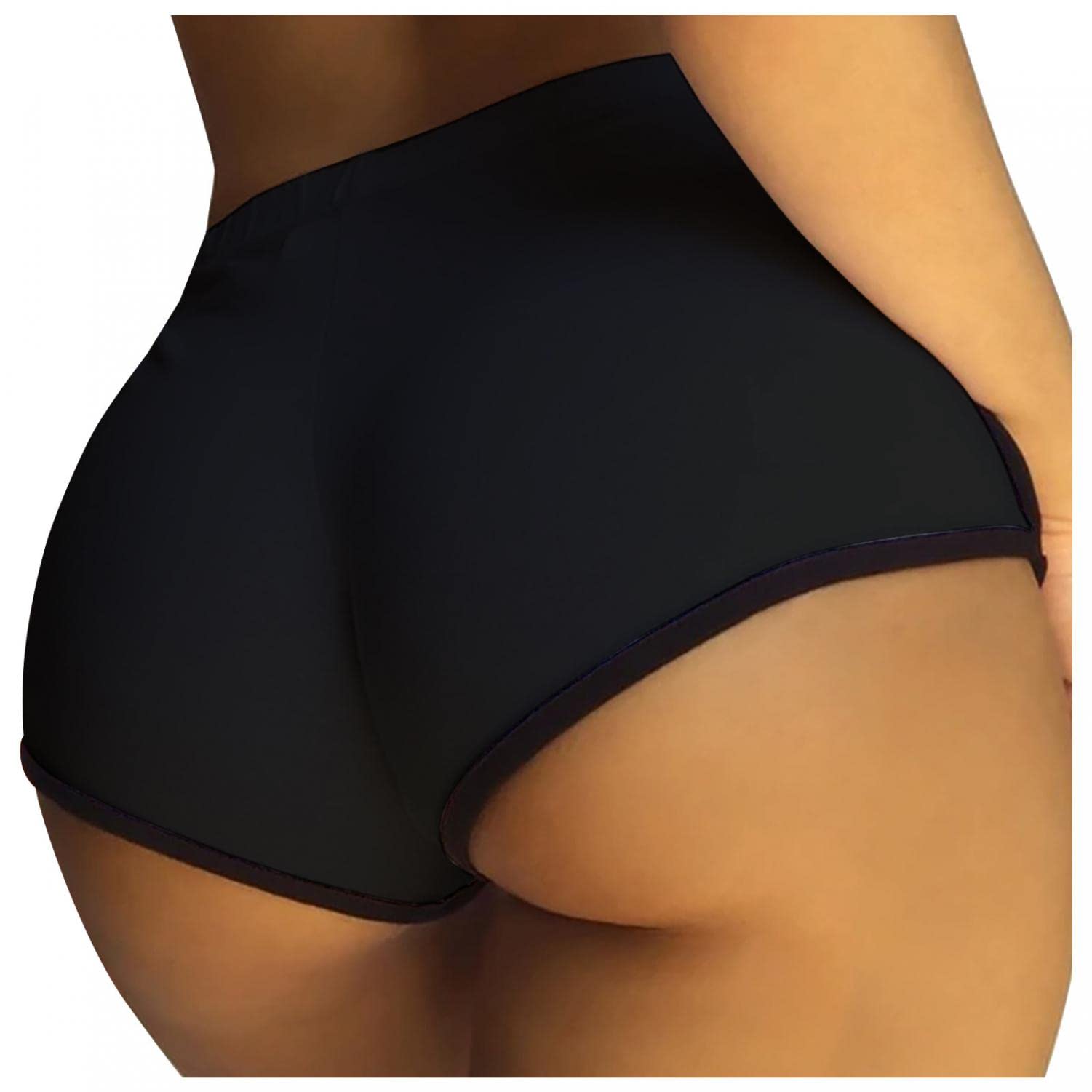 Handyulong Women's High Waisted Butt Lifting Workout Shorts - Ruched Scrunch Booty & Tummy Control Gym Shorts for Yoga, Running & Fitness