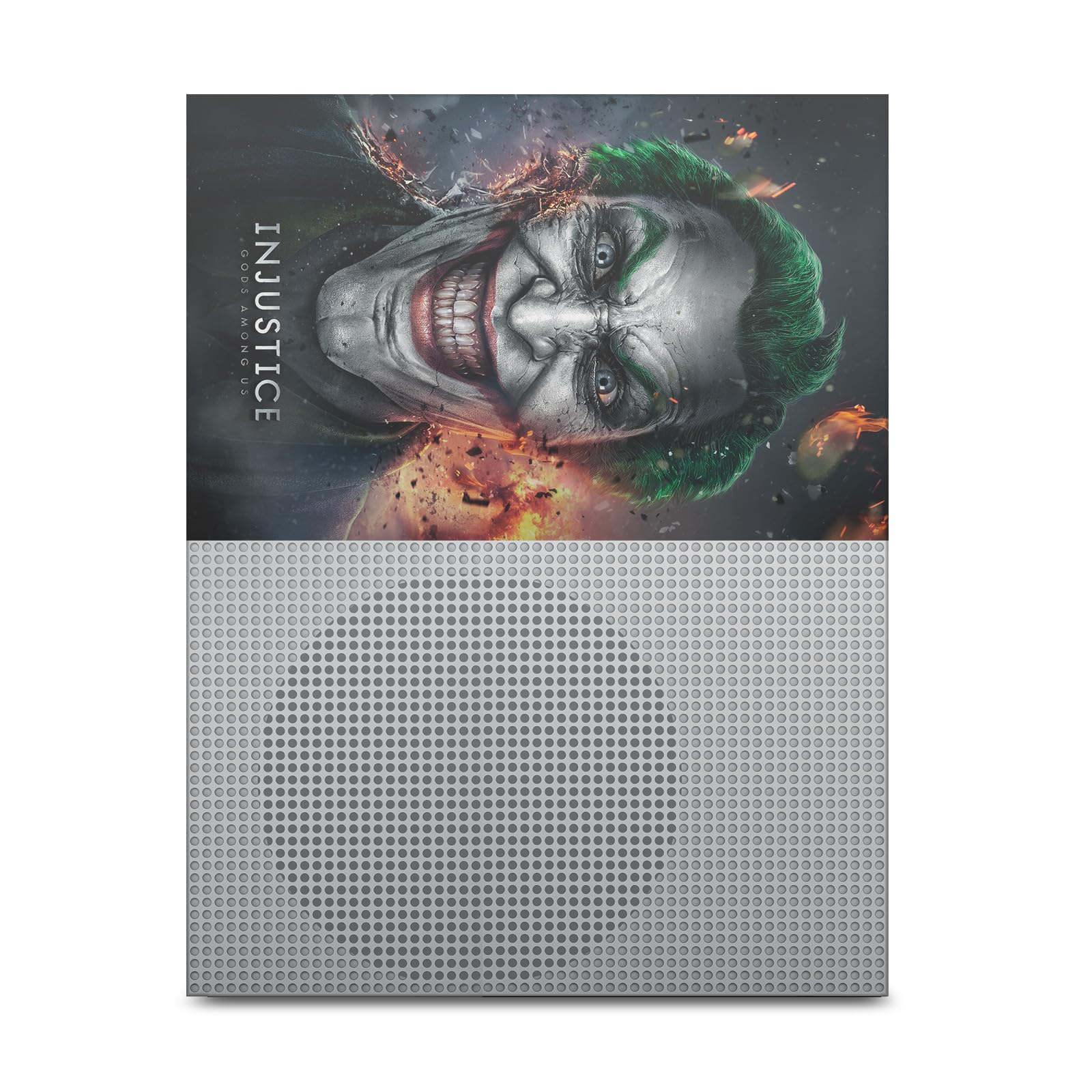 Official Licensed Injustice Gods Among Us Joker Art Vinyl Skin Sticker - Compatible with Xbox One S Console & Controller Bundle - Gaming Accessories for Enhanced Protection & Style