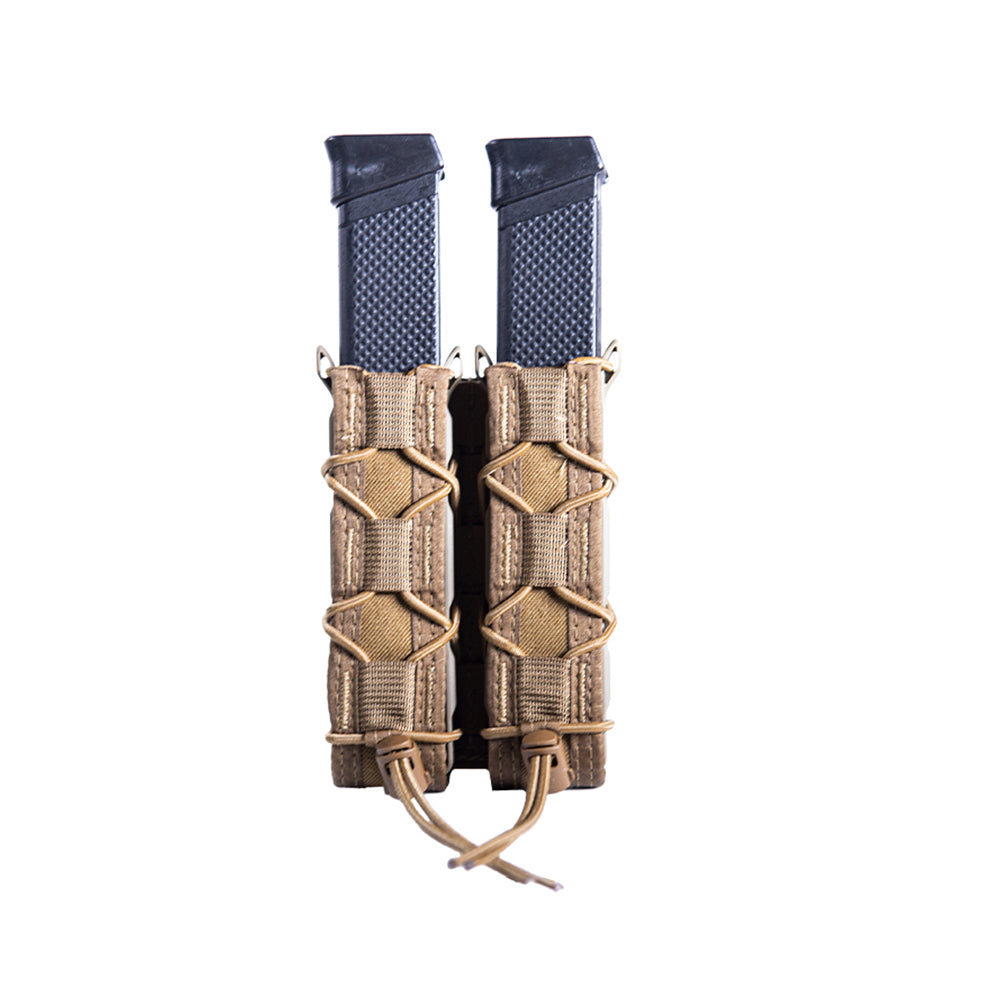 High-Speed Gear Double Extended Pistol & Baton TACO Pouch | Durable USA-Made Tactical Holster for Military, Police & Outdoor Enthusiasts | Perfect for Range Training, Duty Belts & Tactical Gear Organization