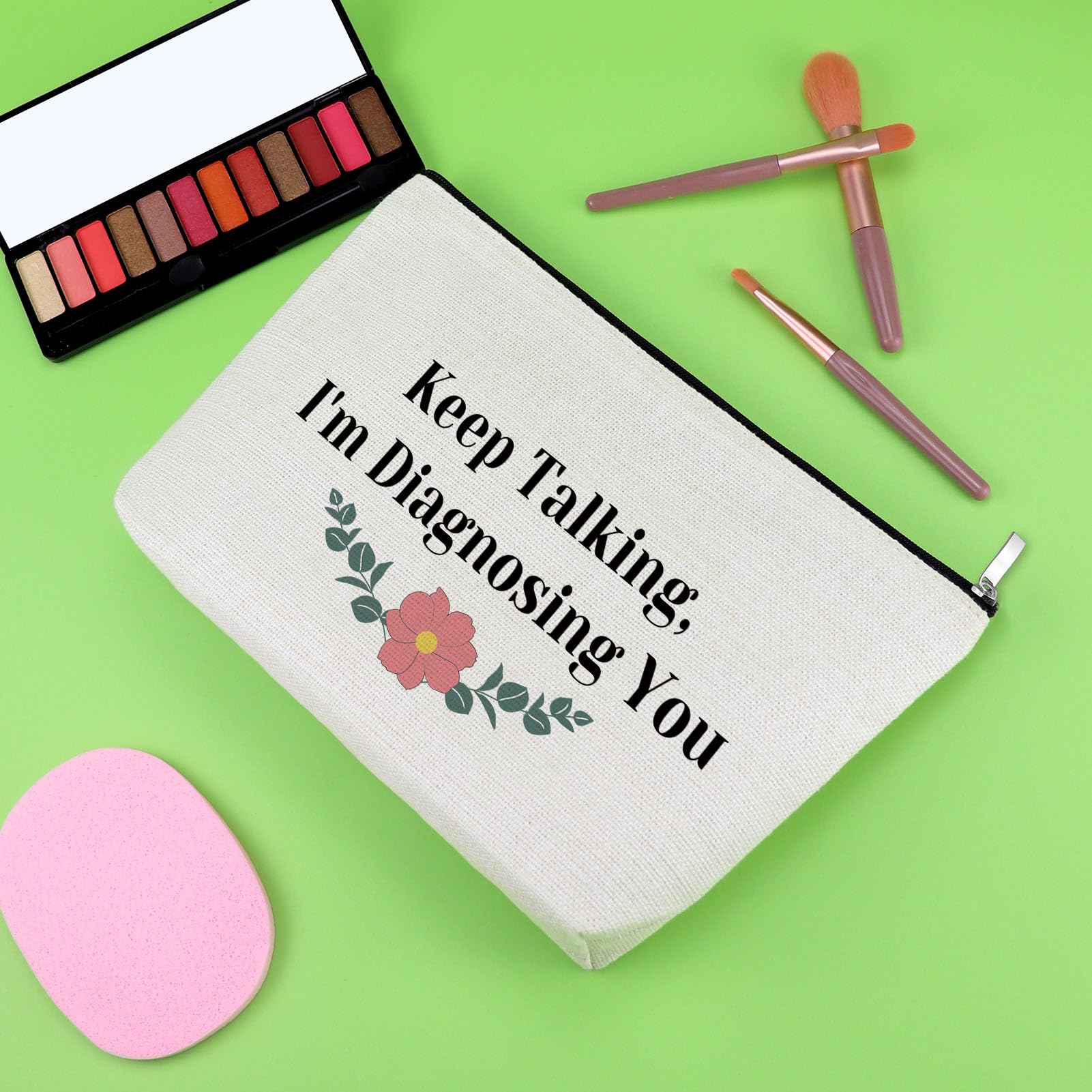 Psychology Gifts for Women - Therapist Appreciation Thank You Gift, Graduation & Birthday Present for Psychologists - Travel Makeup Bag & Cosmetic Pouch (Perfect for Counseling Sessions, Office Use & Daily Essentials)