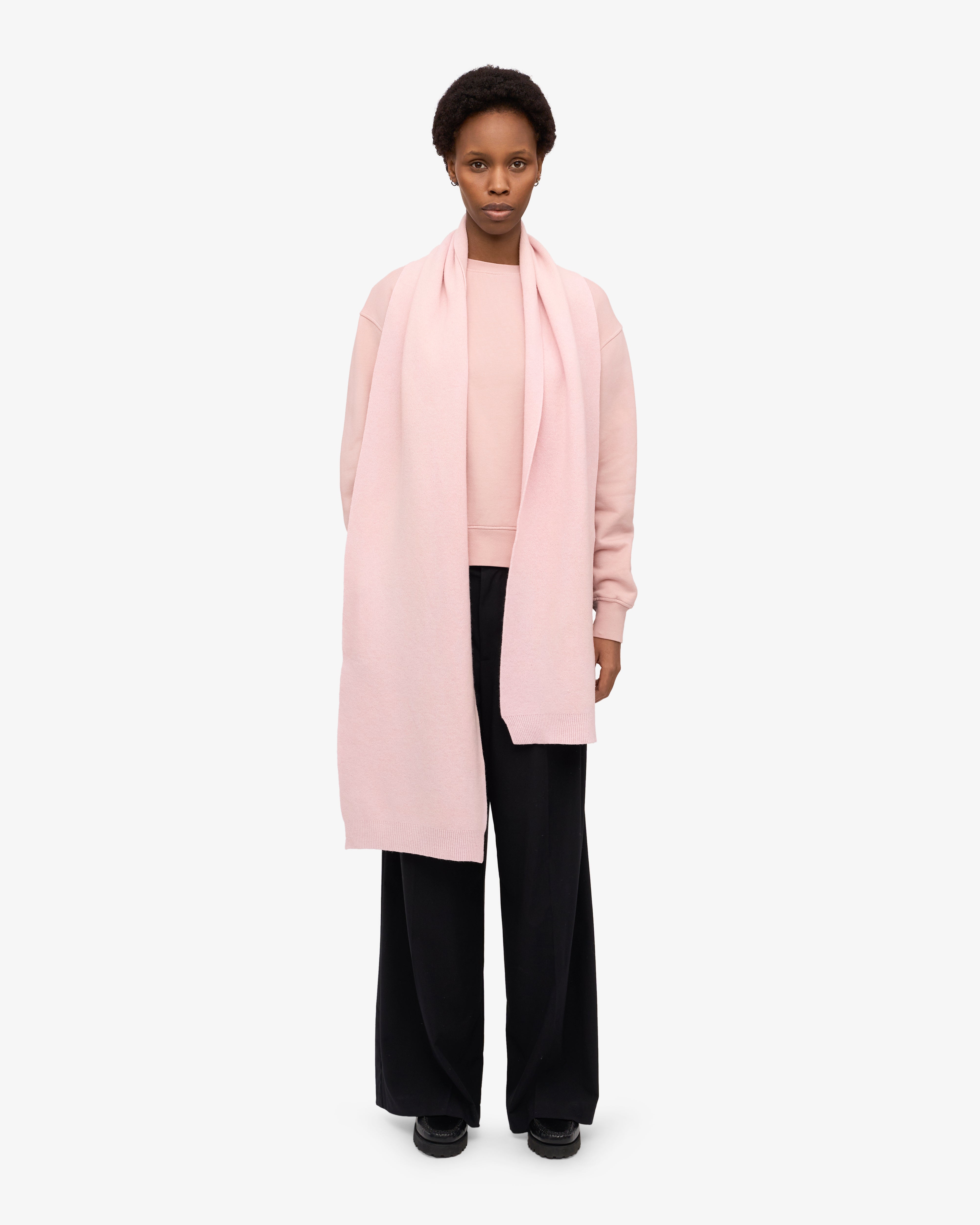 Soft & Warm Merino Wool Scarf for Women - Faded Pink Winter Accessory | Perfect for Cold Weather, Outdoor Activities & Fashion Styling