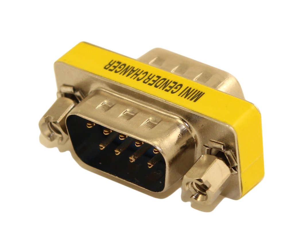 MyCableMart DB9 Serial Port Gender Changer Adapter (Male to Male) - Nickel Plated for RS232 Communication, Industrial Equipment & Legacy Device Connectivity